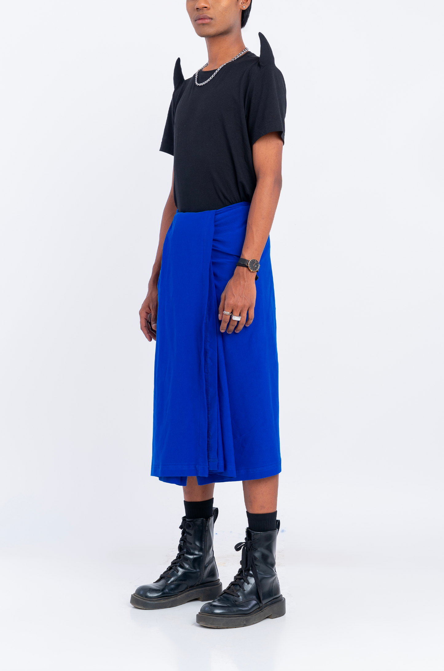 The Hybrid Lungi Skirt (Blue)