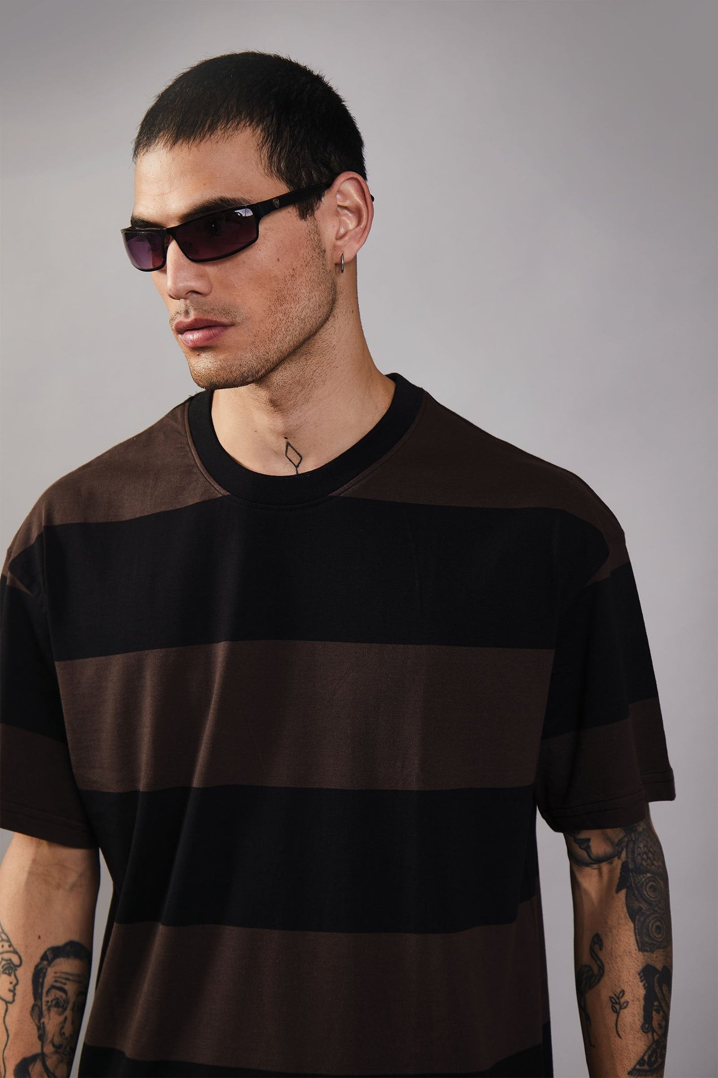 Coco Stripes Heavyweight Oversized T-shirt