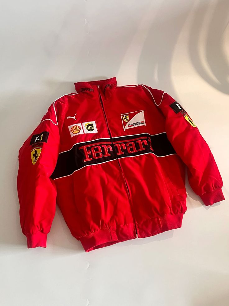 Red Ferrari F1 Racing Jacket – Unisex Streetwear Edition - Prime Fitz