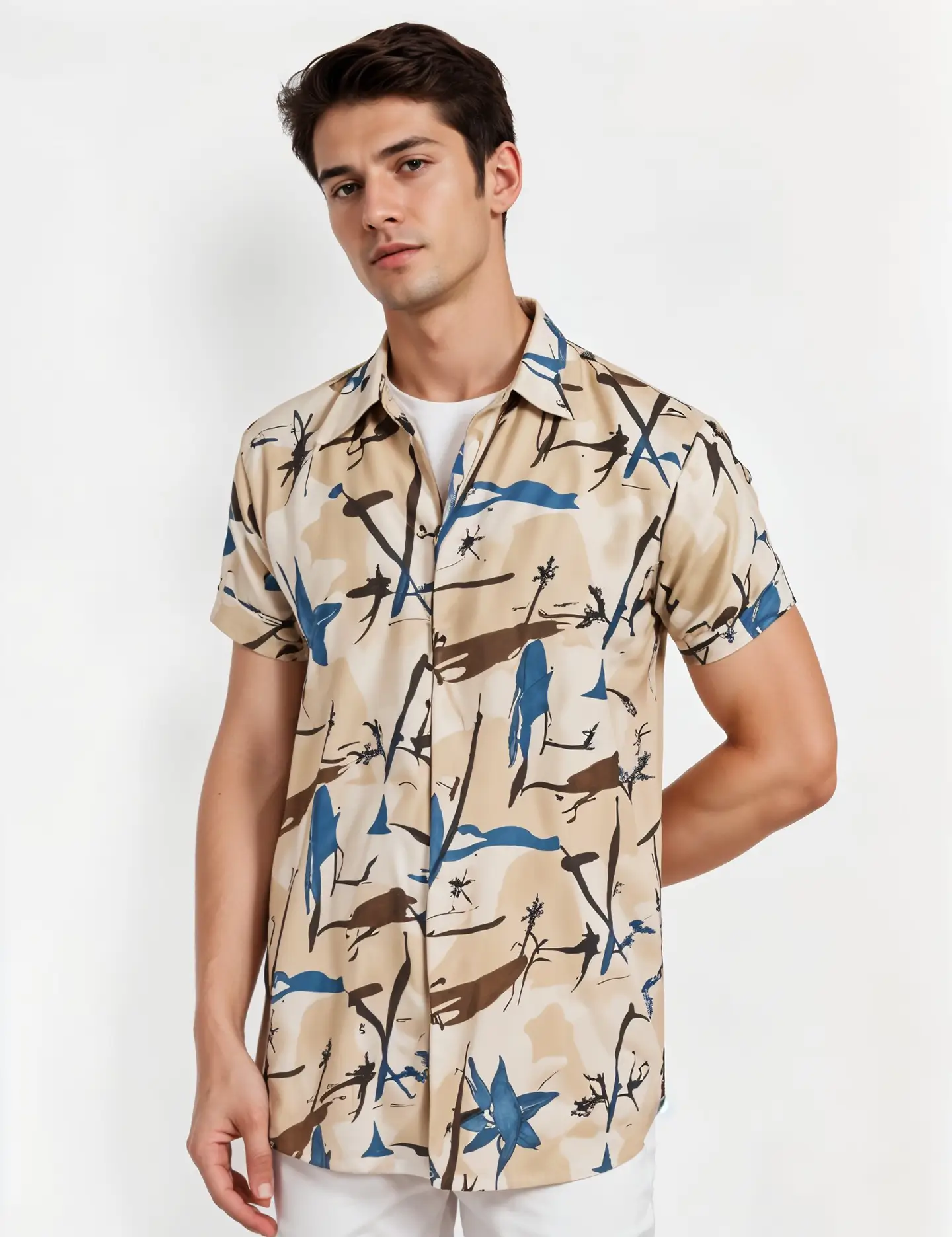 Rough Painting Men's Shirt Half Sleeves Exclusive Summer Edition - Prime Fitz