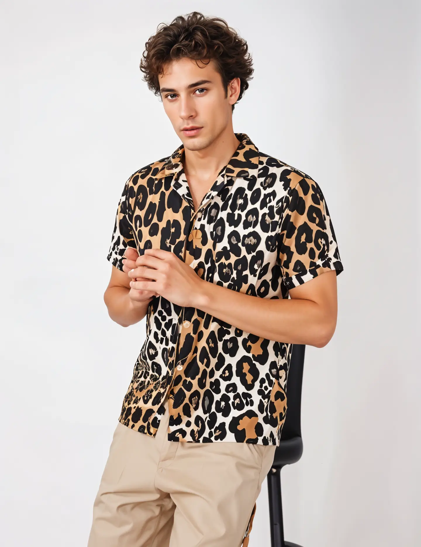Summer Cheetah Men's Shirt Half Sleeves Exclusive Summer Edition - Prime Fitz