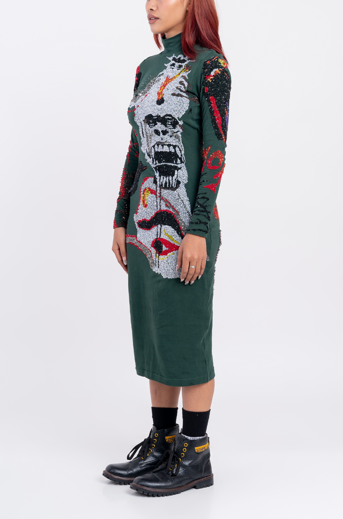 Handcrafted 'Return Of The Gorilla' Dress (Green)