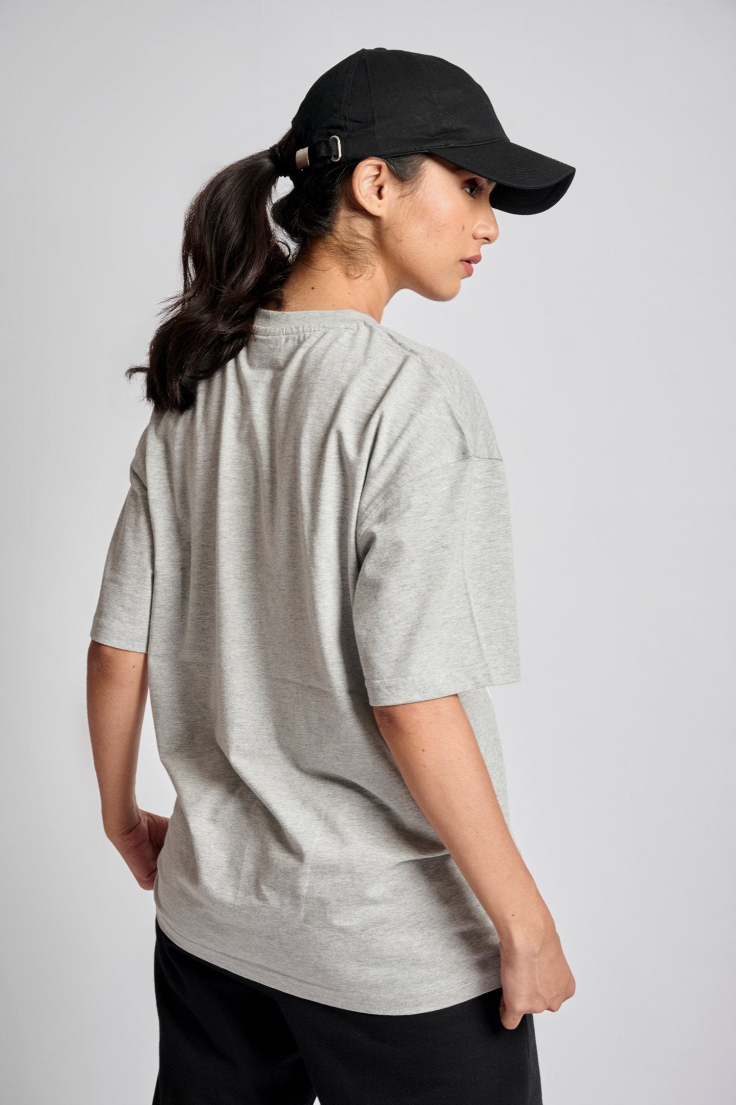 Grey Melange Best Of Ye Oversized T-shirt