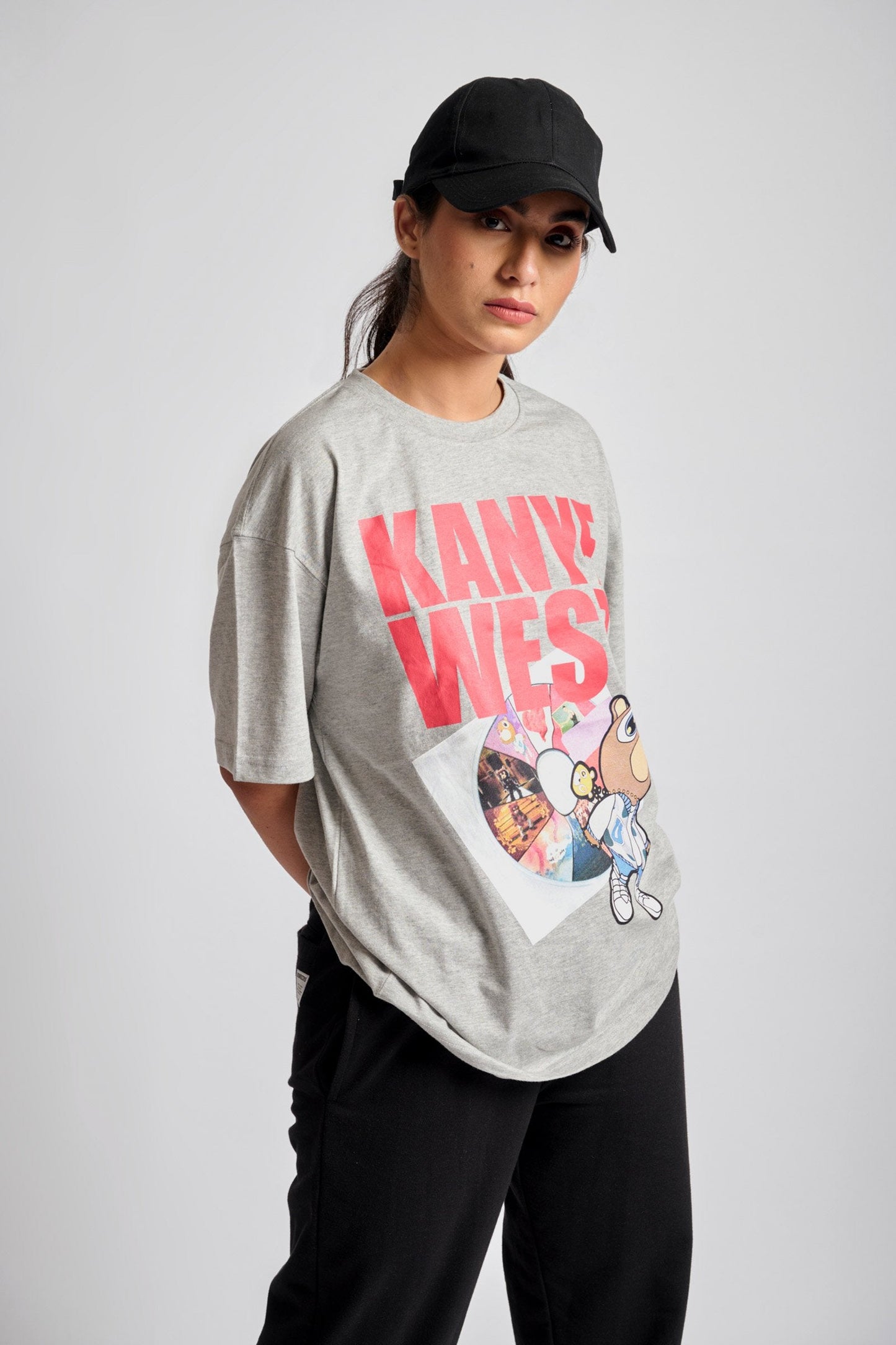 Grey Melange Best Of Ye Oversized T-shirt