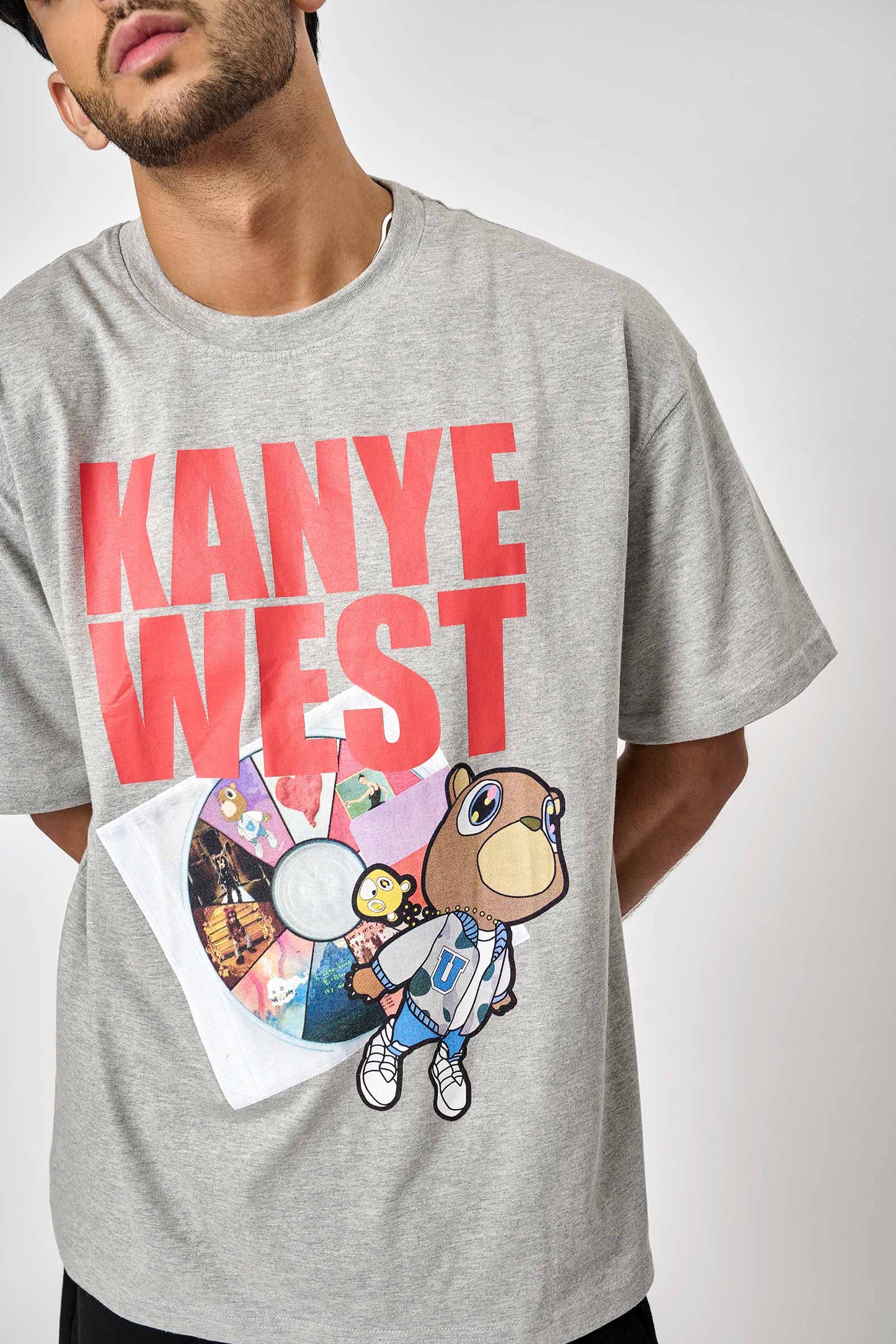 Grey Melange Best Of Ye Oversized T-shirt