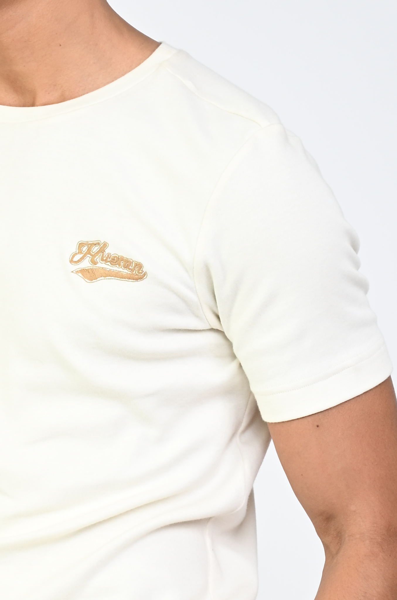 Embroidered logo cotton t-shirt (White)