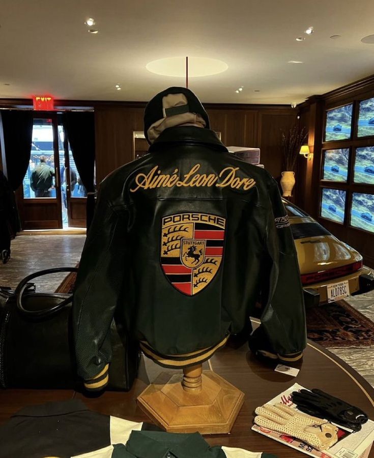 Porsche Vintage Leather Jacket – Timeless Motorsport Style - Prime Fitz