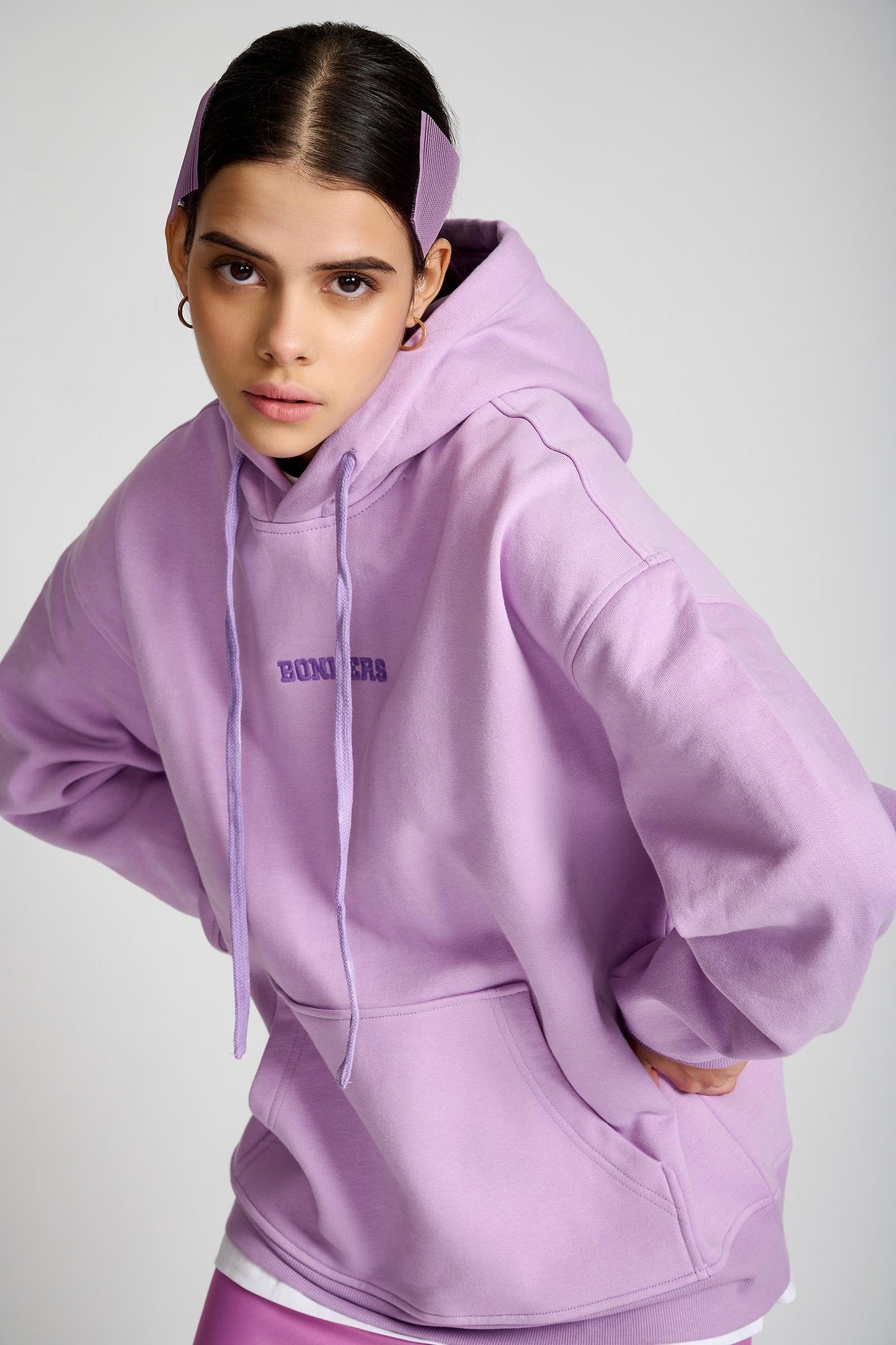 Lilac Signature Oversized Heavyweight Hoodie (Fleece) - Prime Fitz