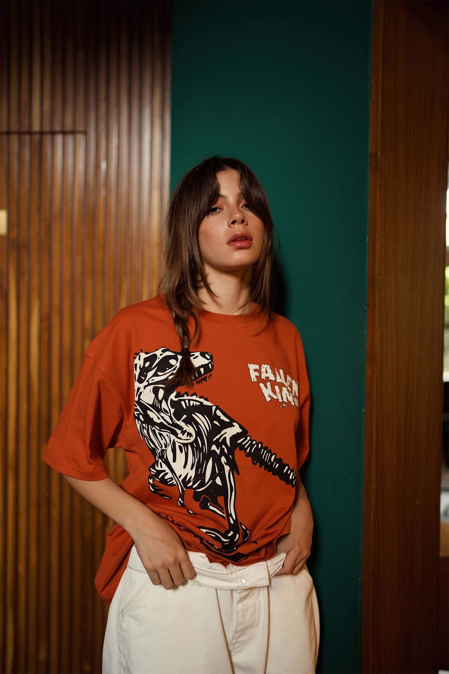 Orange Fallen Kings Oversized T-shirt