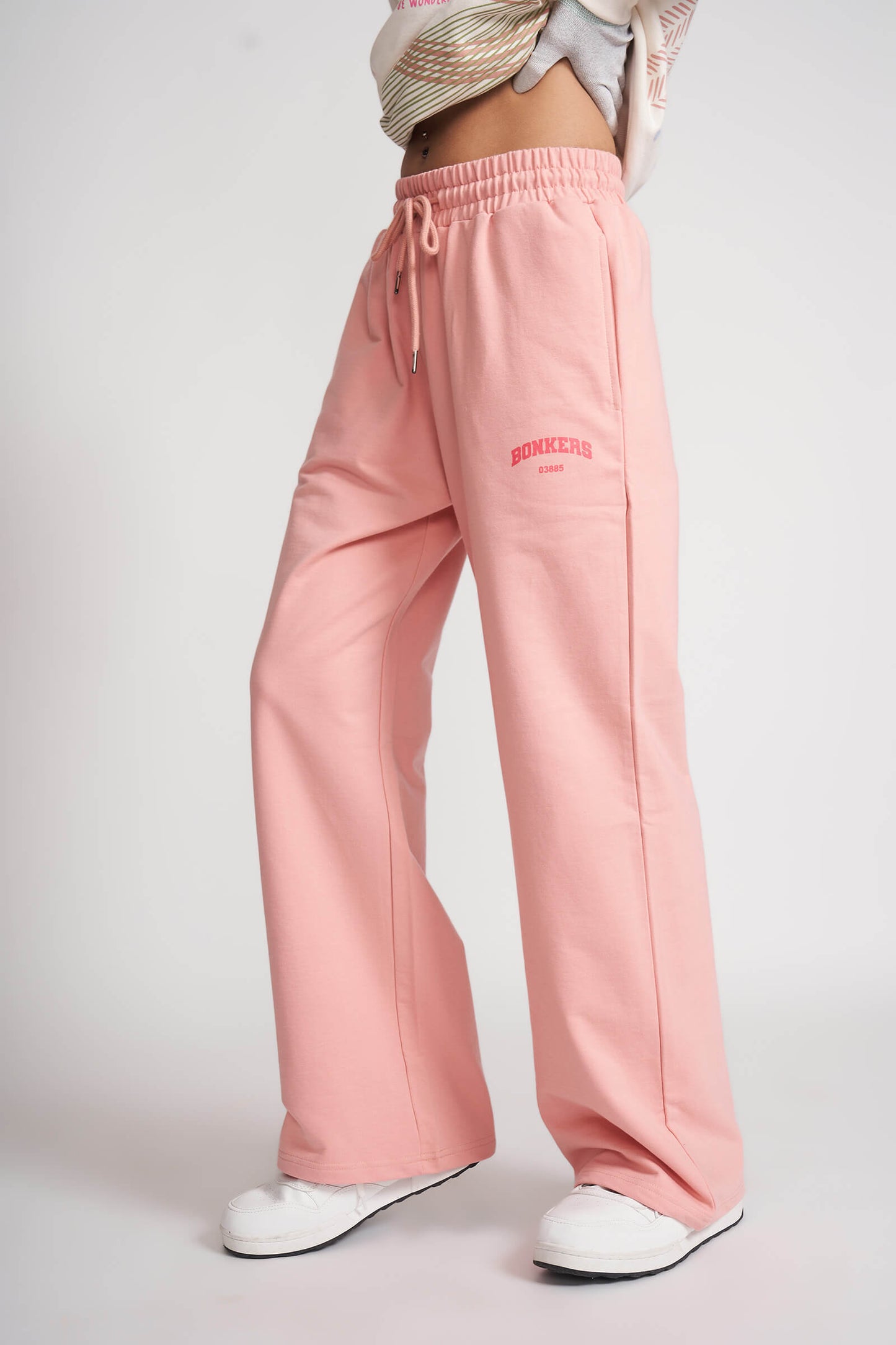 Peach Pink Wide-leg Sweatpants - Prime Fitz