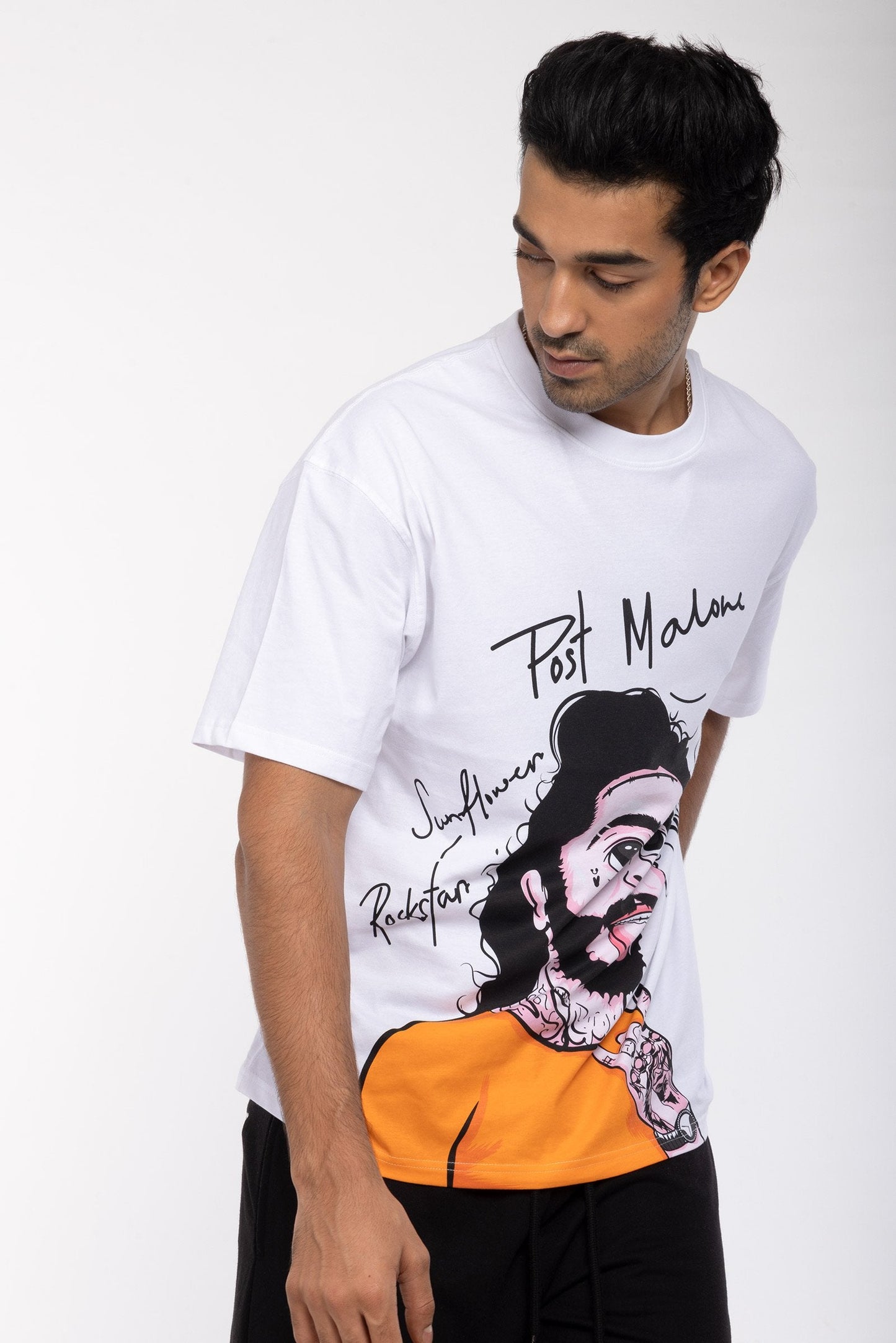 Post Malone Illustration Oversized T-shirt