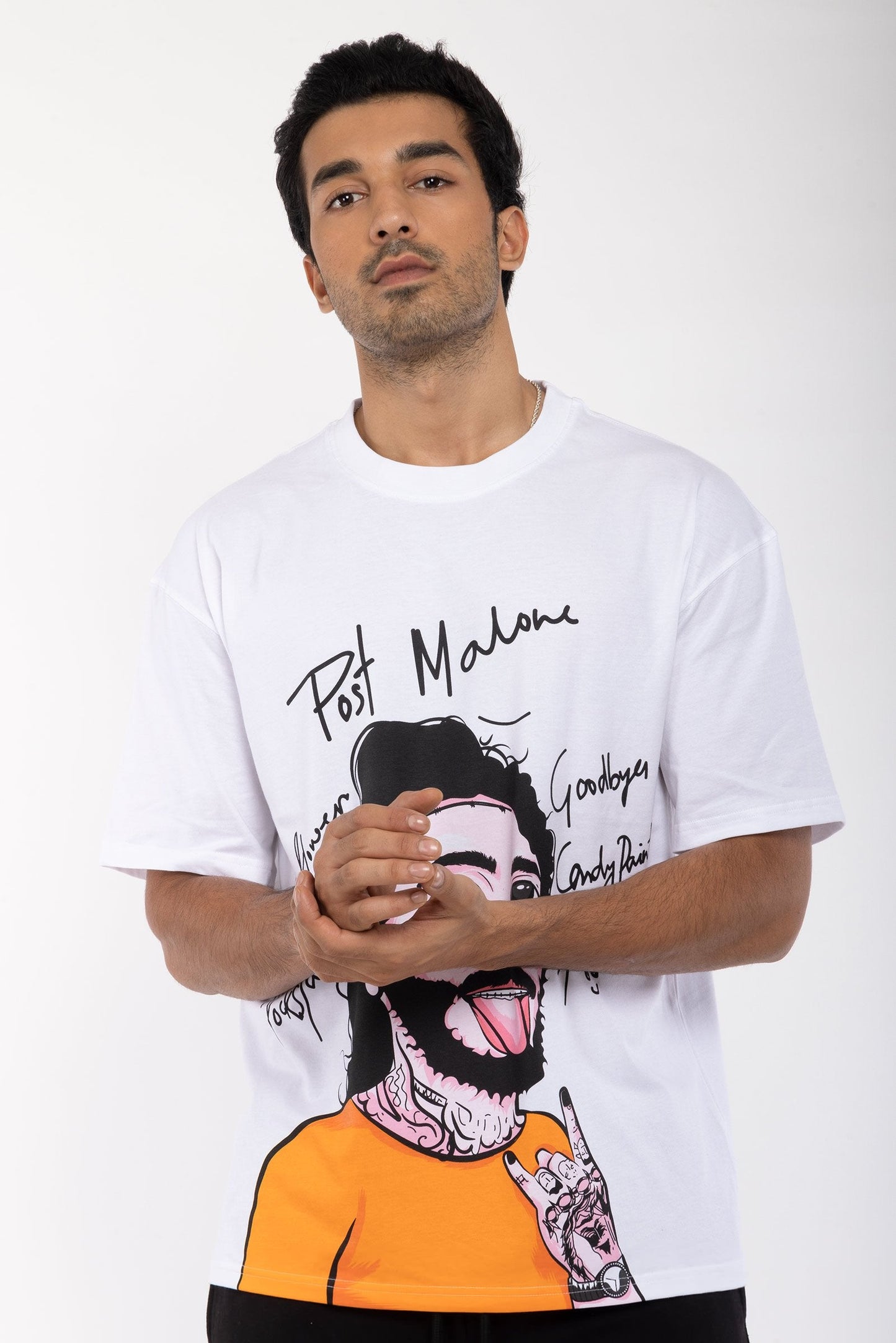 Post Malone Illustration Oversized T-shirt