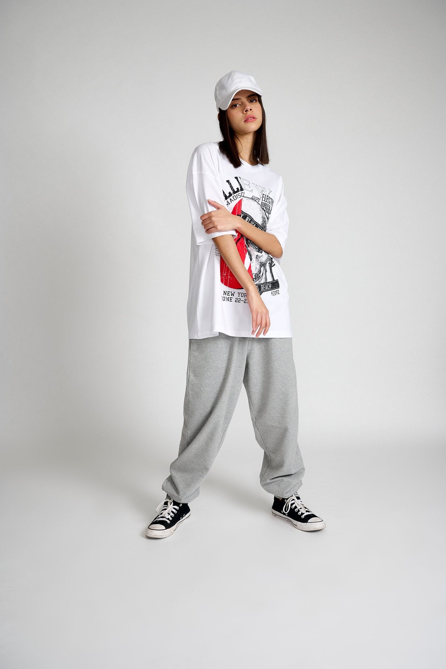 Punk White Oversized T-shirt