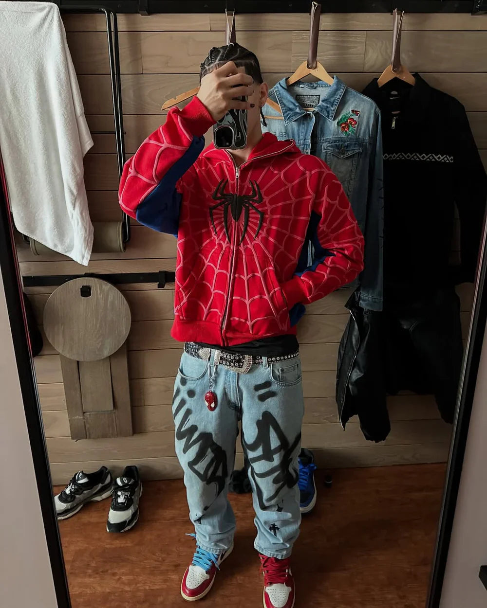 Spidey Society OG Red Zip-Up Jacket – Heroic Streetwear Redefined - Prime Fitz