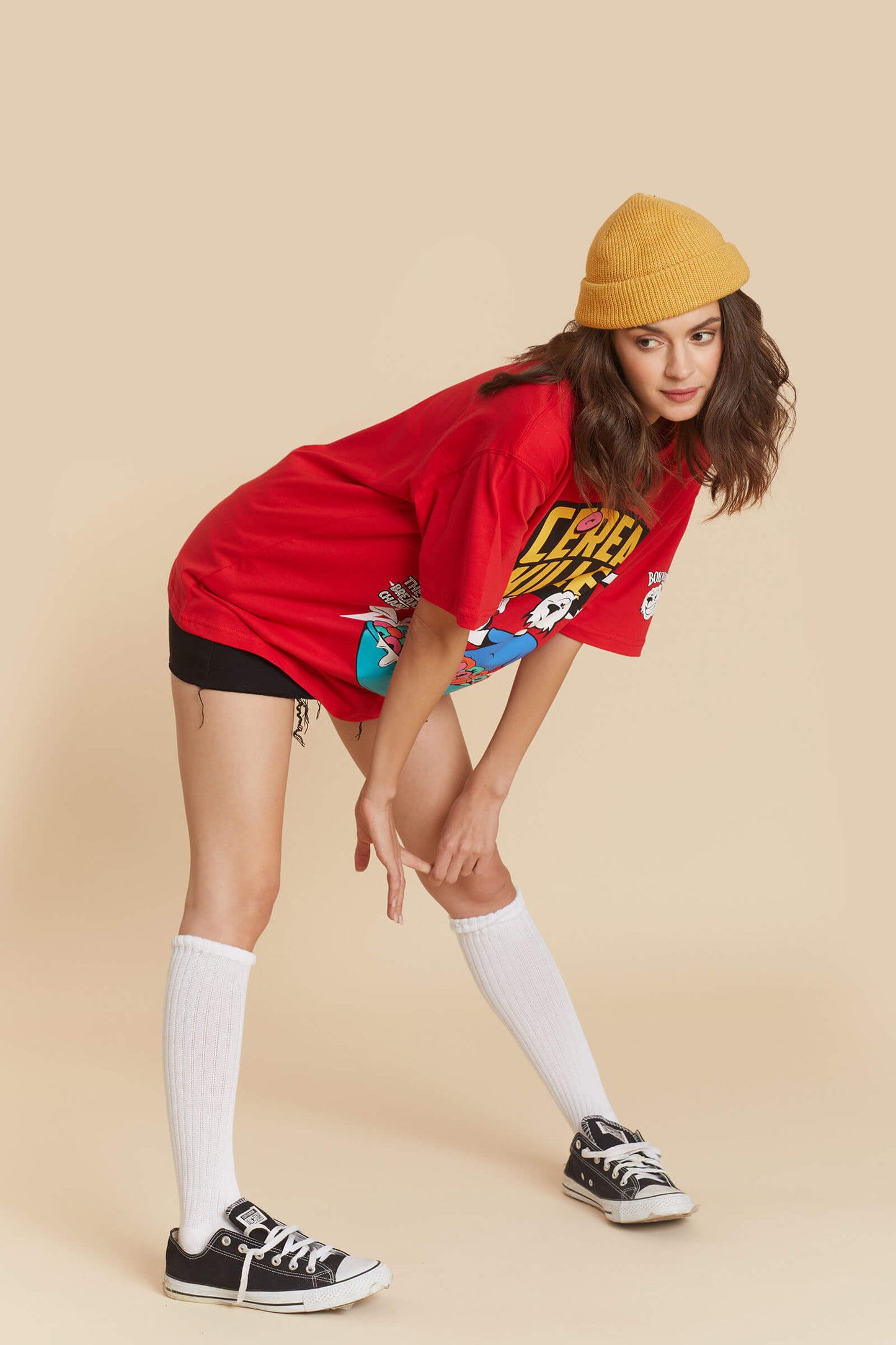 Red Cereal Killer Oversized T-shirt