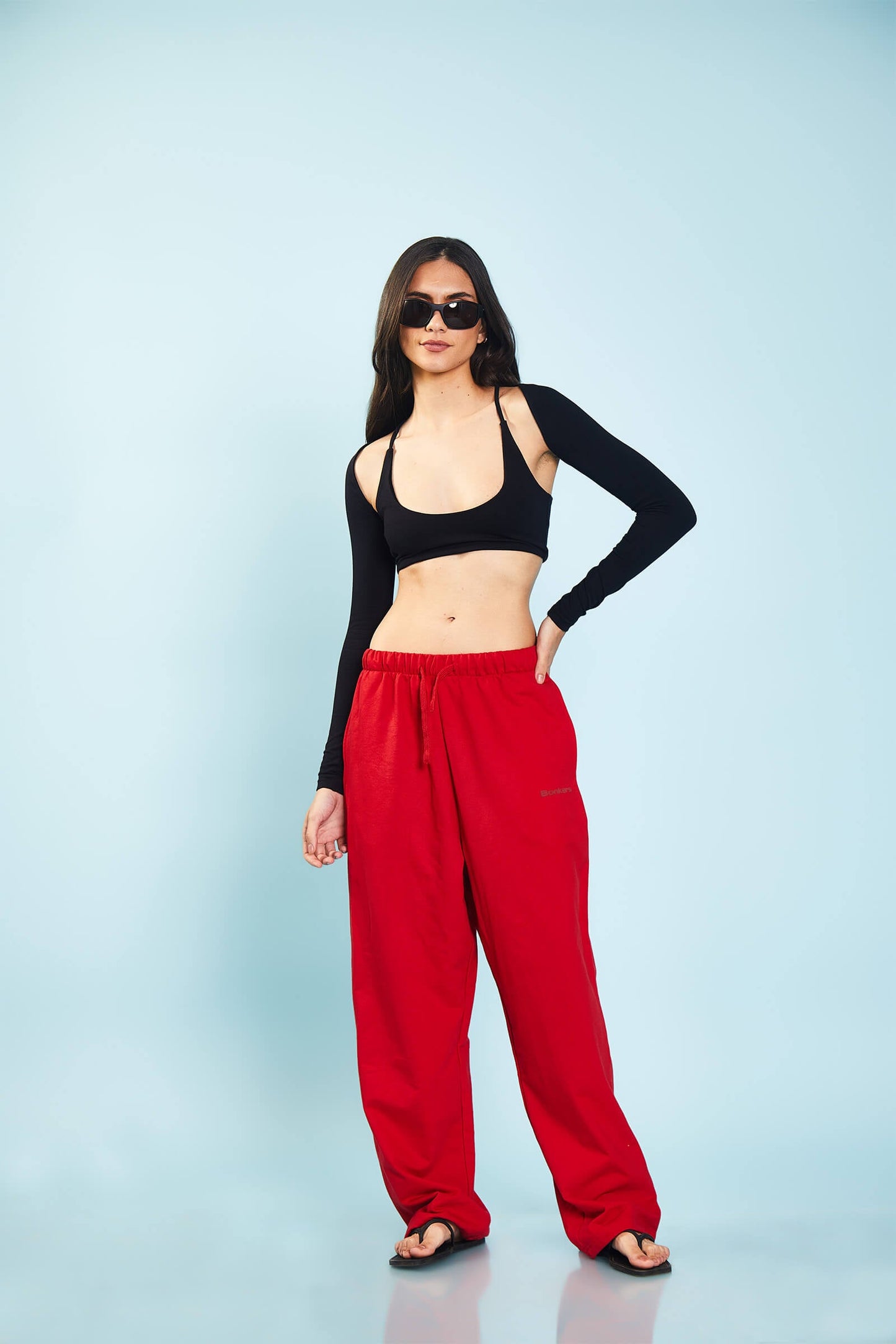 Red Loose Fit Joggers