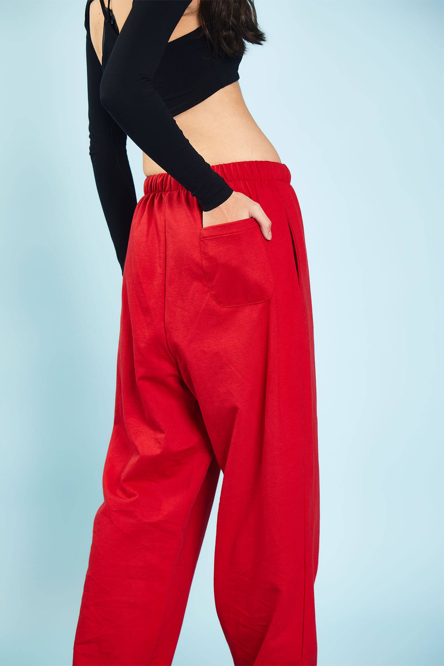 Red Loose Fit Joggers