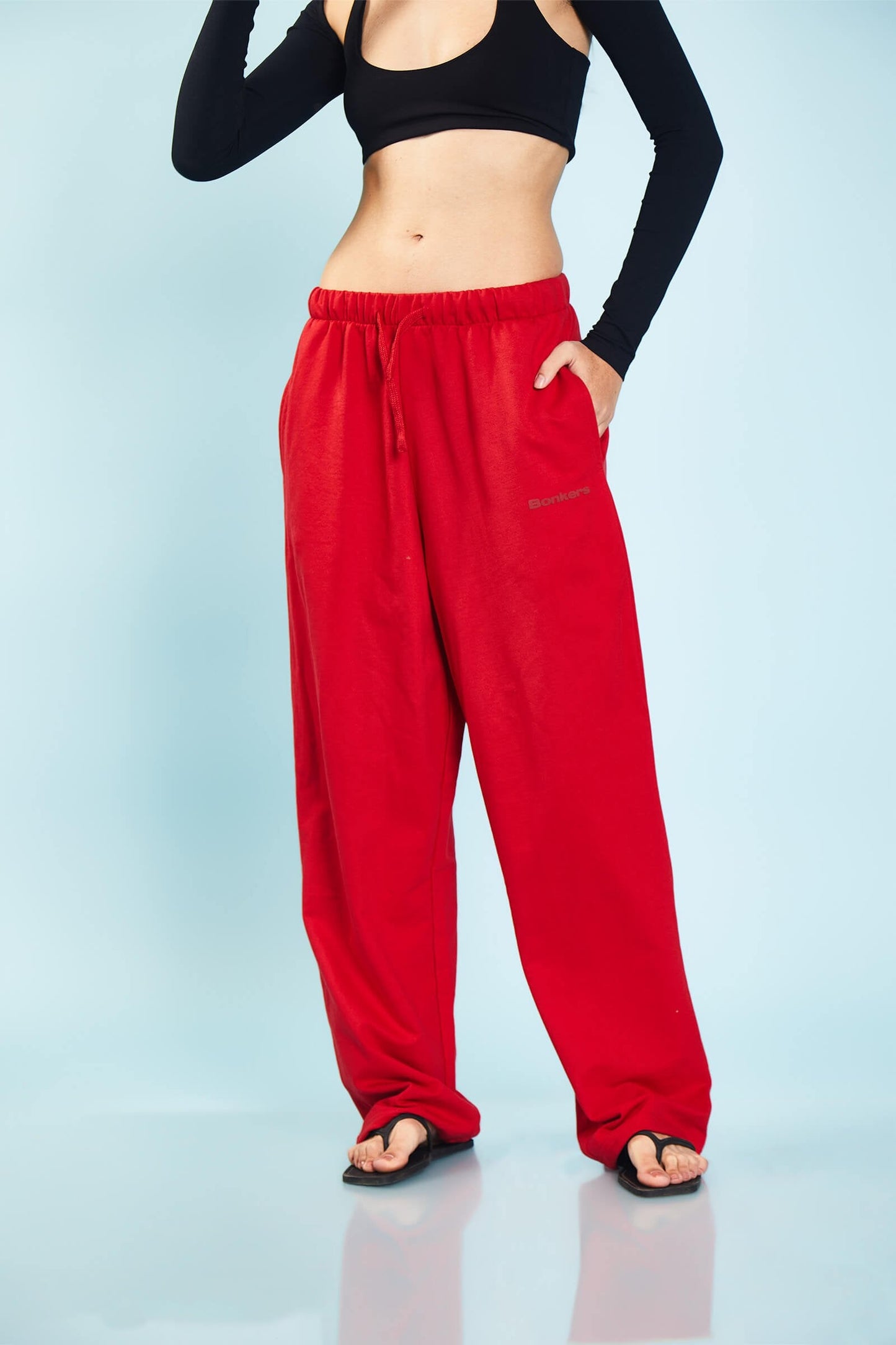 Red Loose Fit Joggers