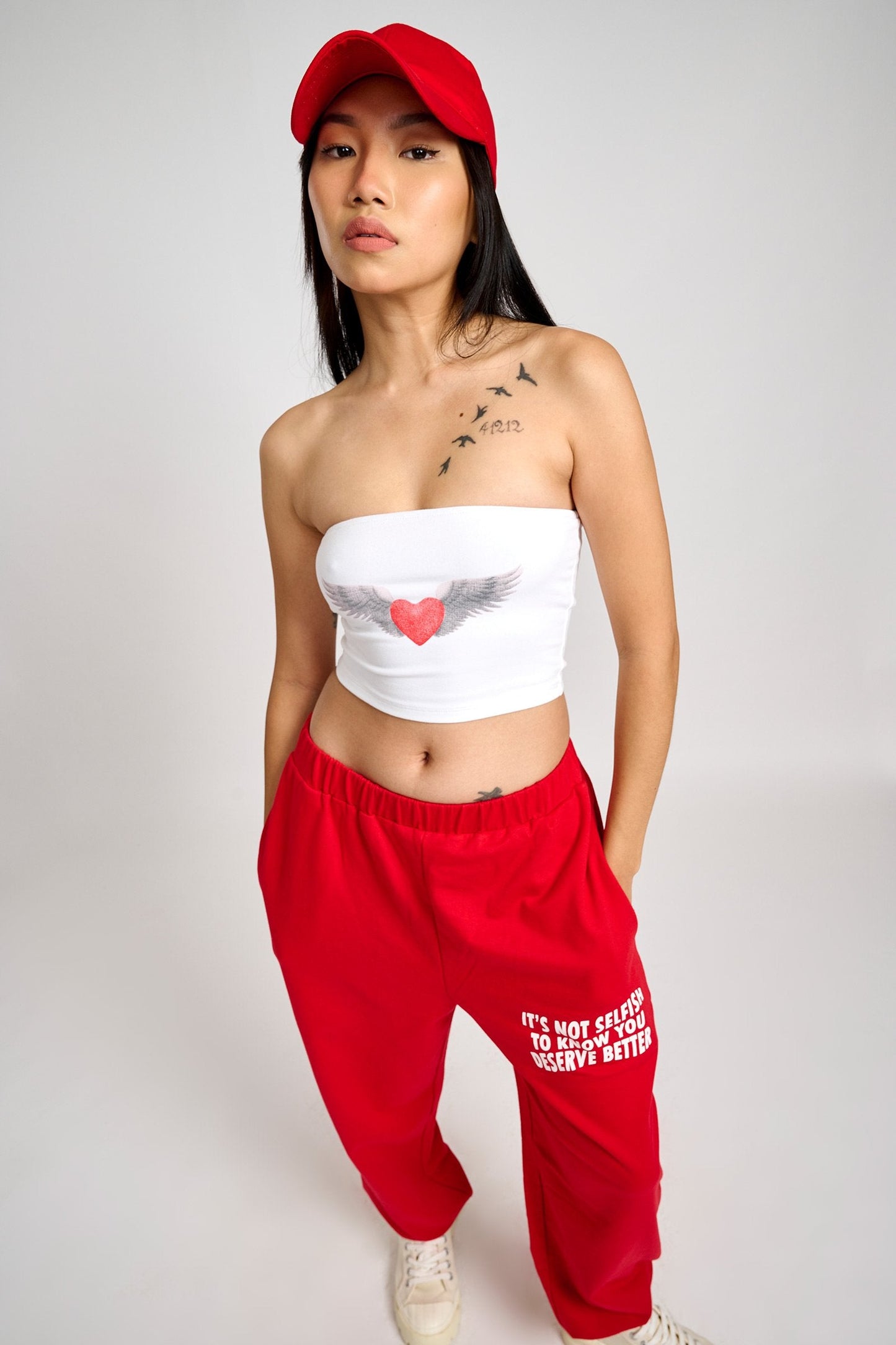 Red Self Love Joggers