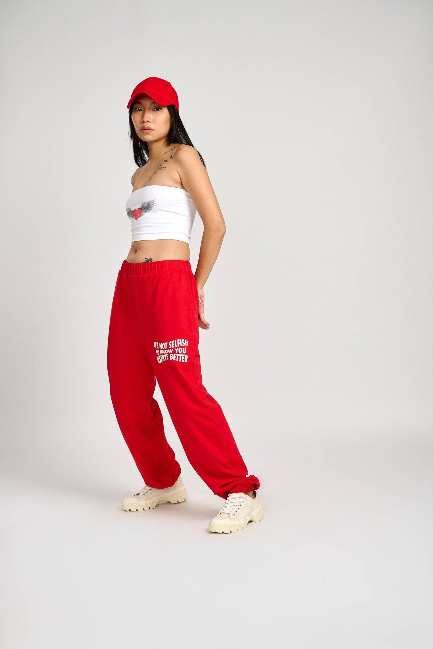 Red Self Love Joggers