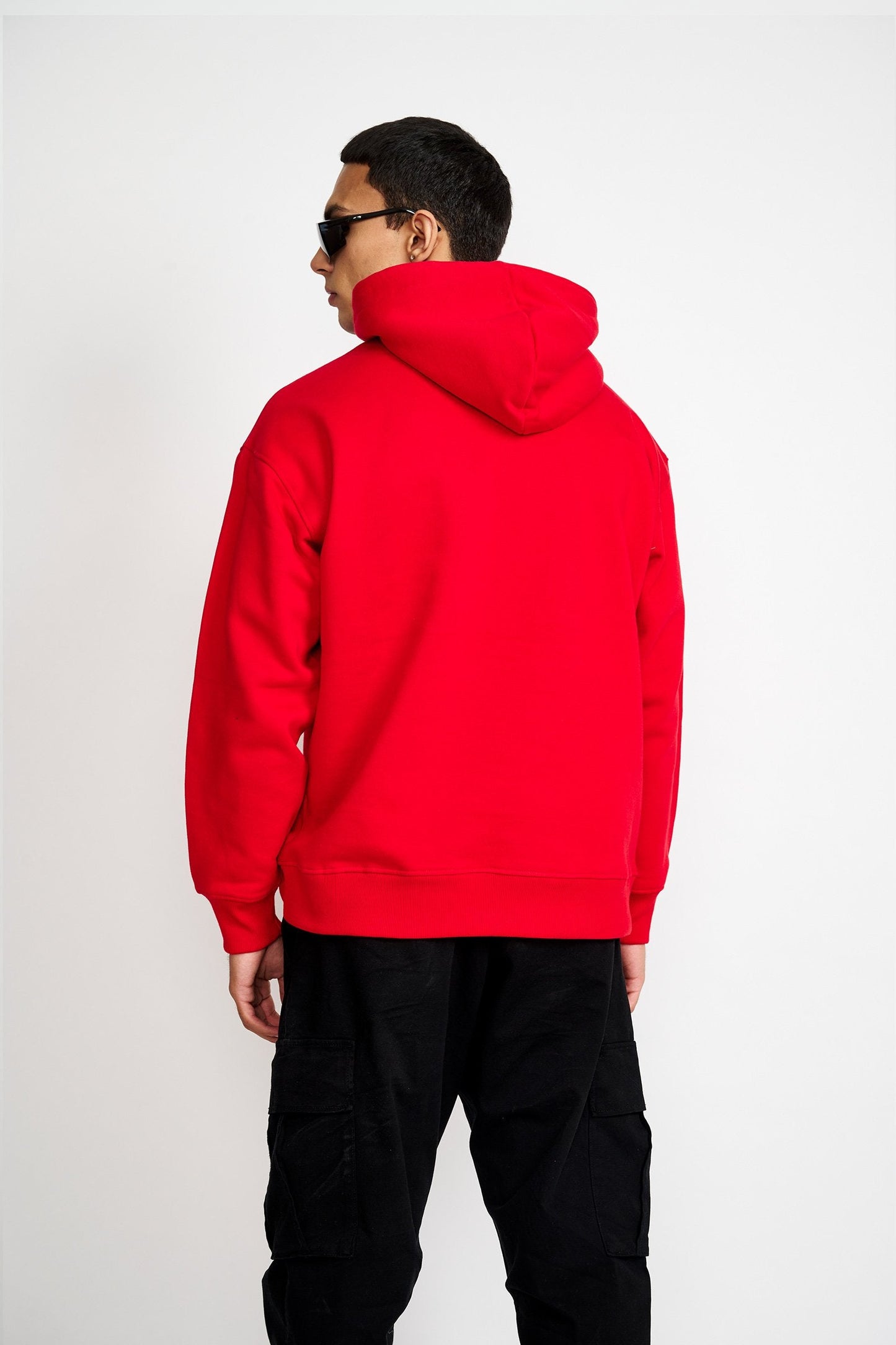 Red Signature Oversized Heavyweight Hoodie (Fleece)