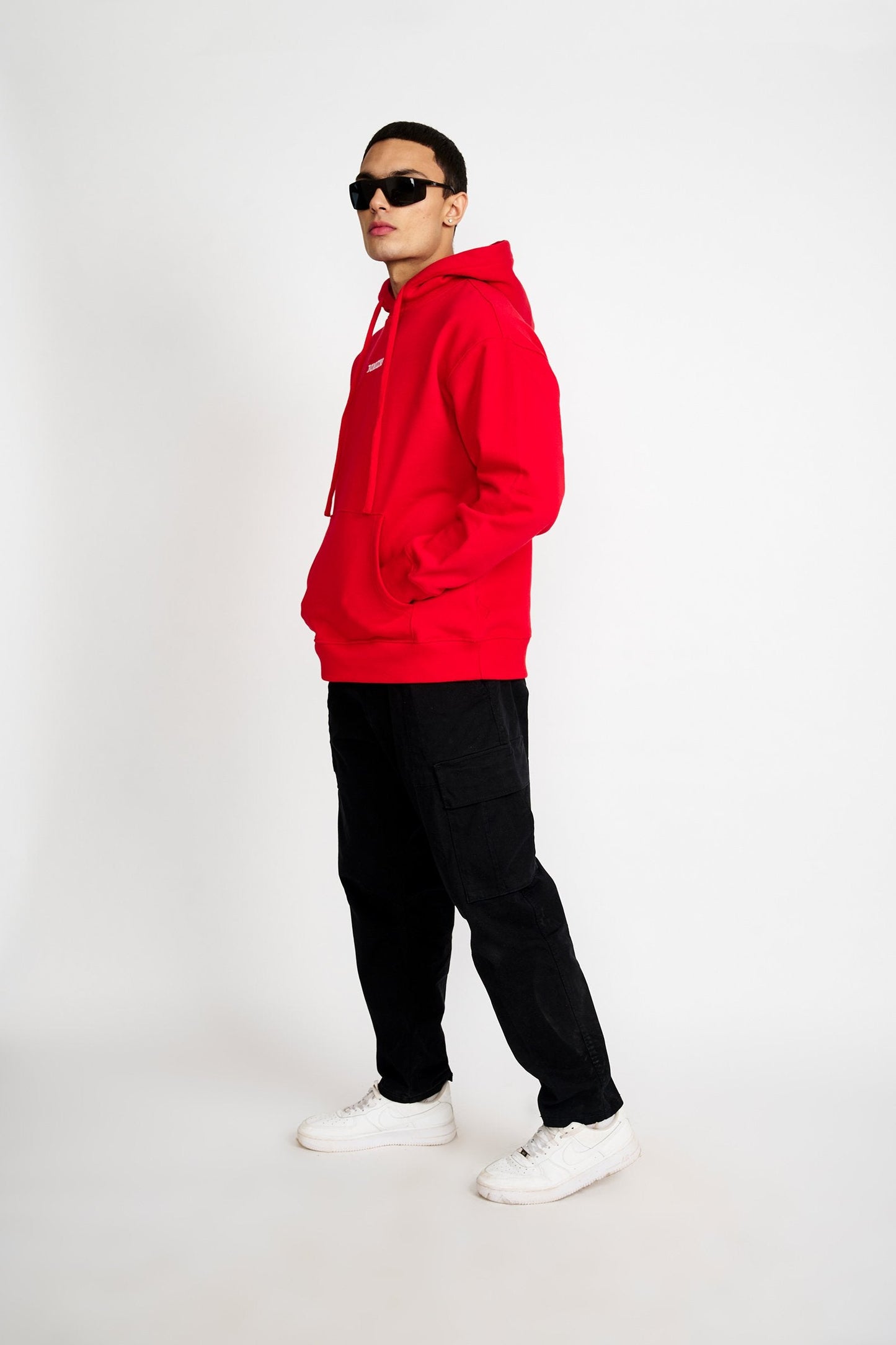 Red Signature Oversized Heavyweight Hoodie (Fleece)