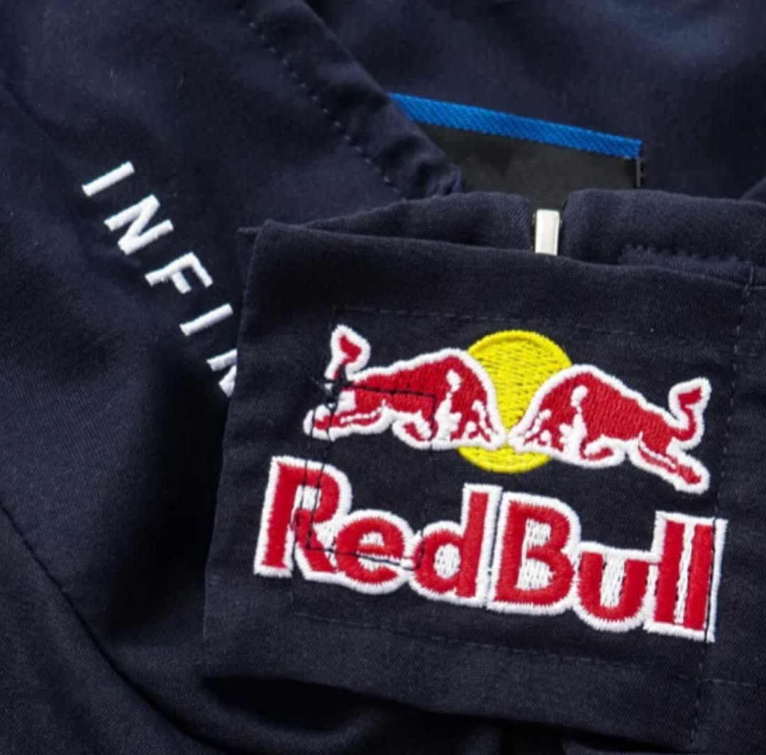 Red Bull Vintage Embroidered Jacket – Classic Motorsport Icon - Prime Fitz