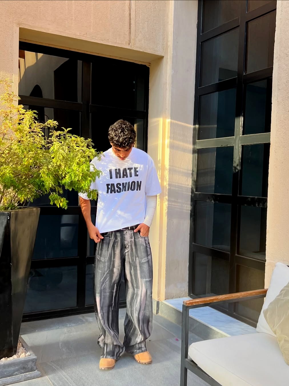 "I HATE FASHION" Oversized Tee - Prime Fitz