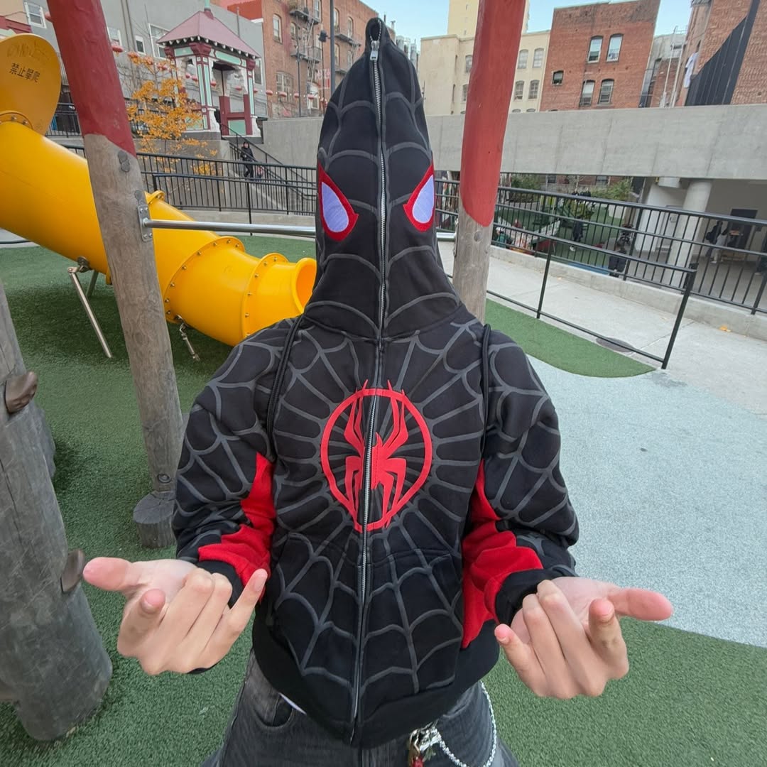 Spidey Society OG Black Zip-Up Jacket – Shadow Edition - Prime Fitz