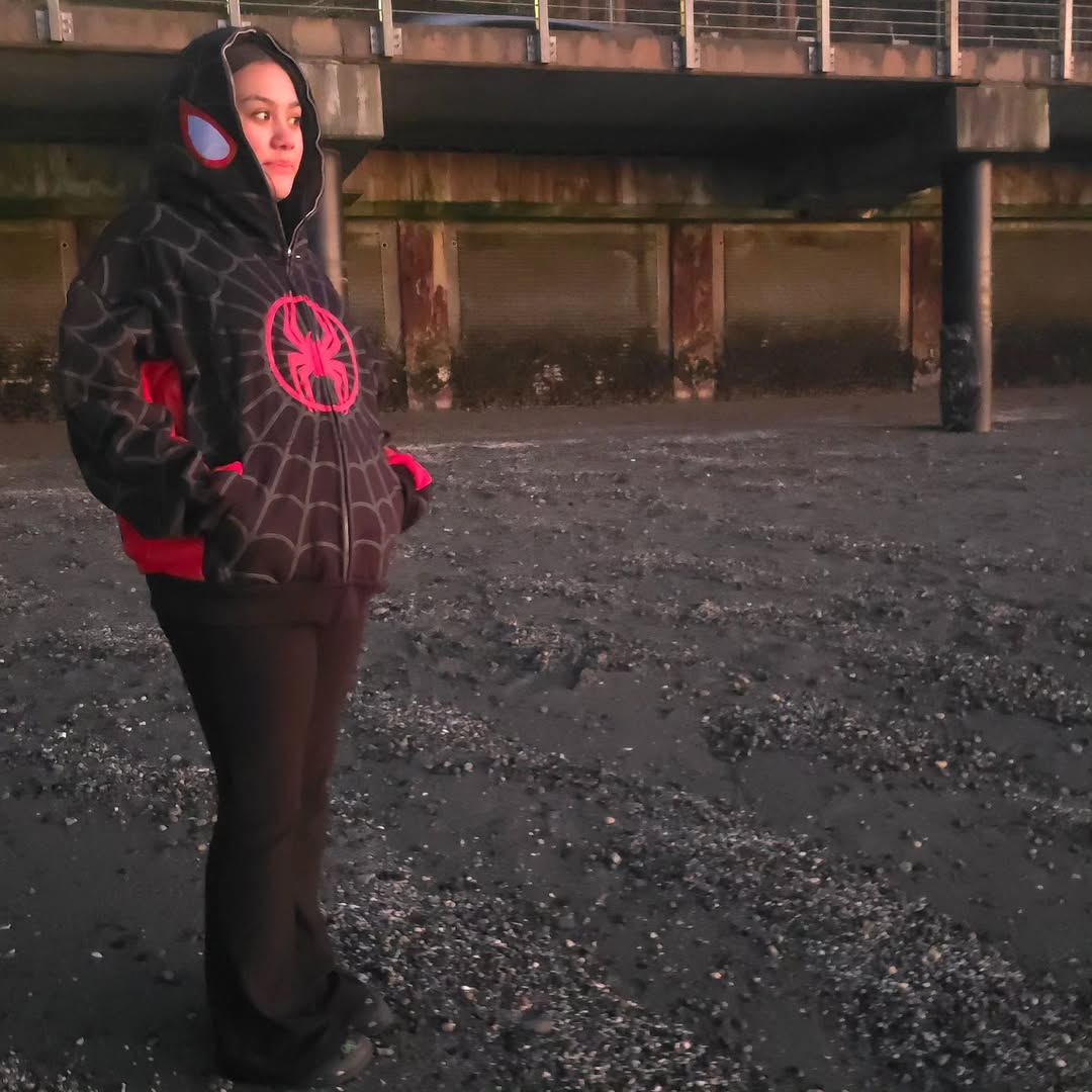 Spidey Society OG Black Zip-Up Jacket – Shadow Edition - Prime Fitz