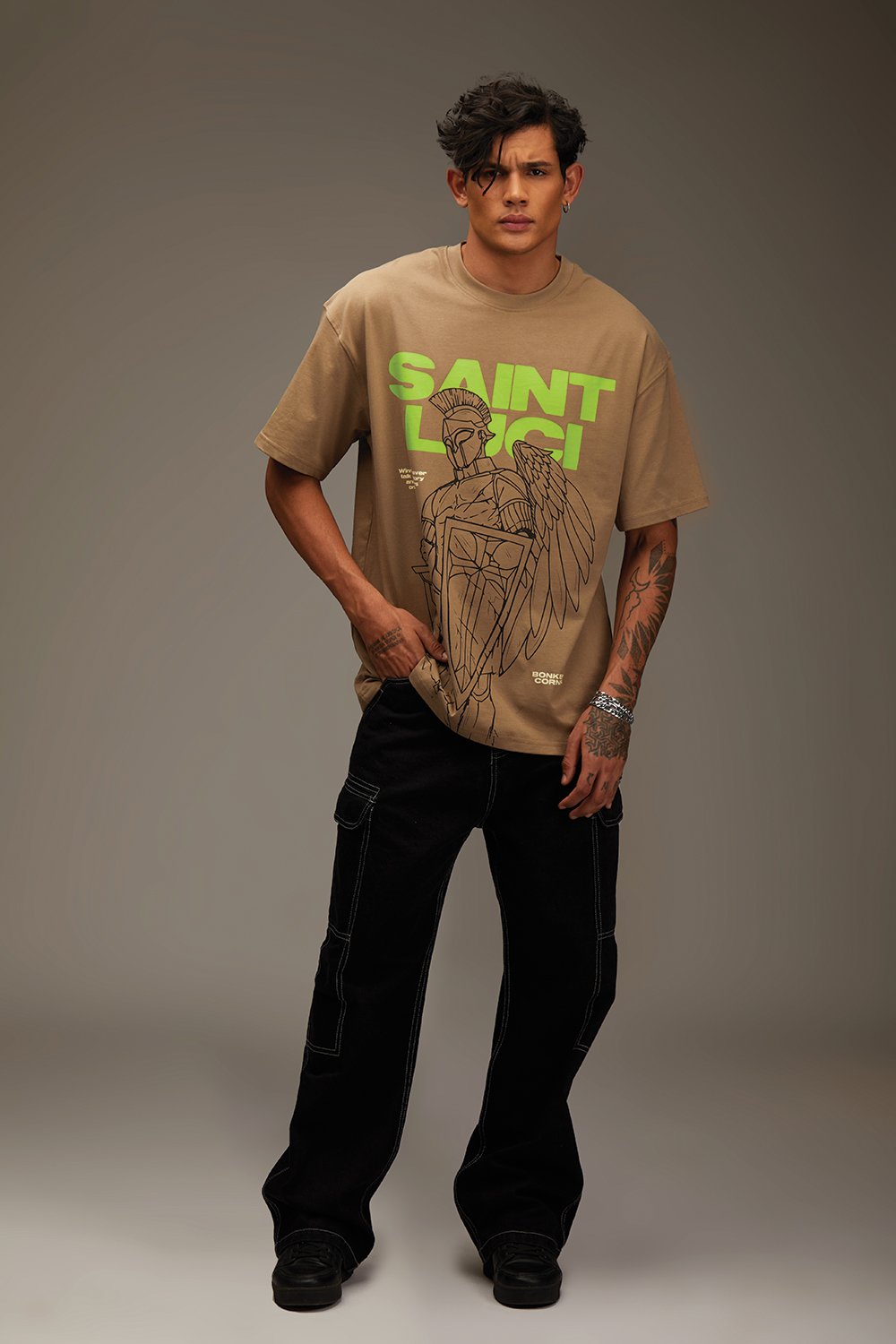 Saint Luci Beige Oversized T-shirt