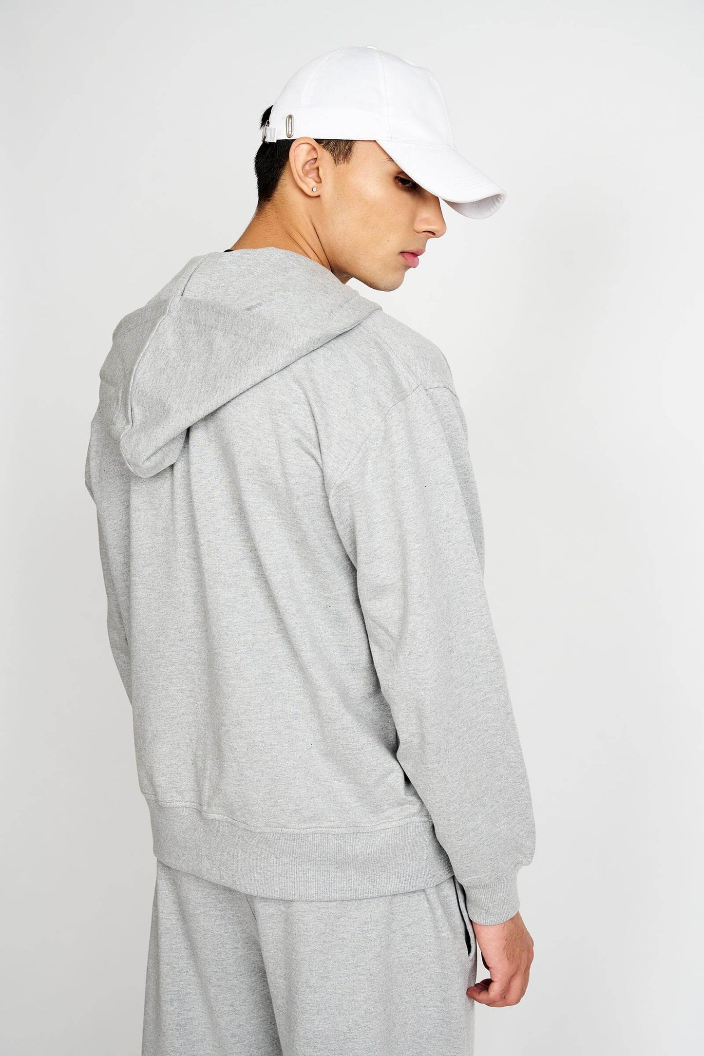 Smokey Grey Melange Zipper