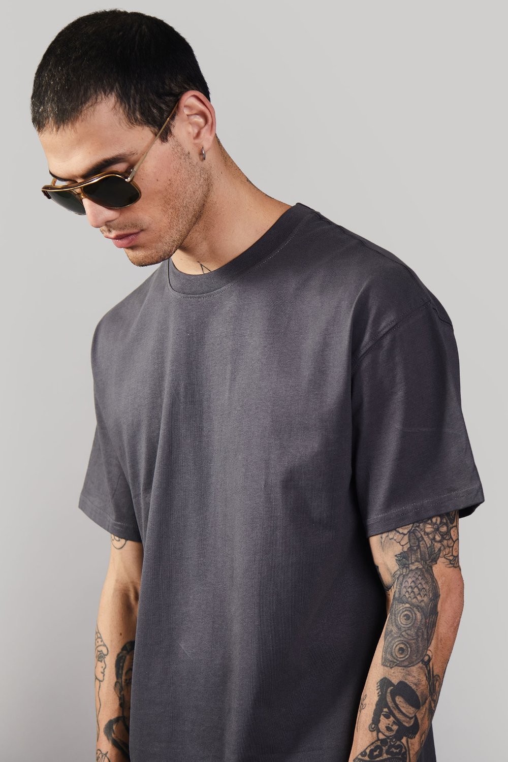 Space Grey Heavyweight Oversized T-shirt