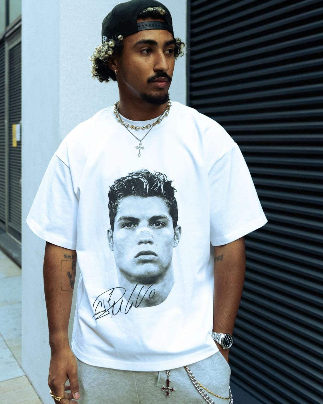 "CR7 Big Face" Oversized Boxy Tee - Prime Fitz