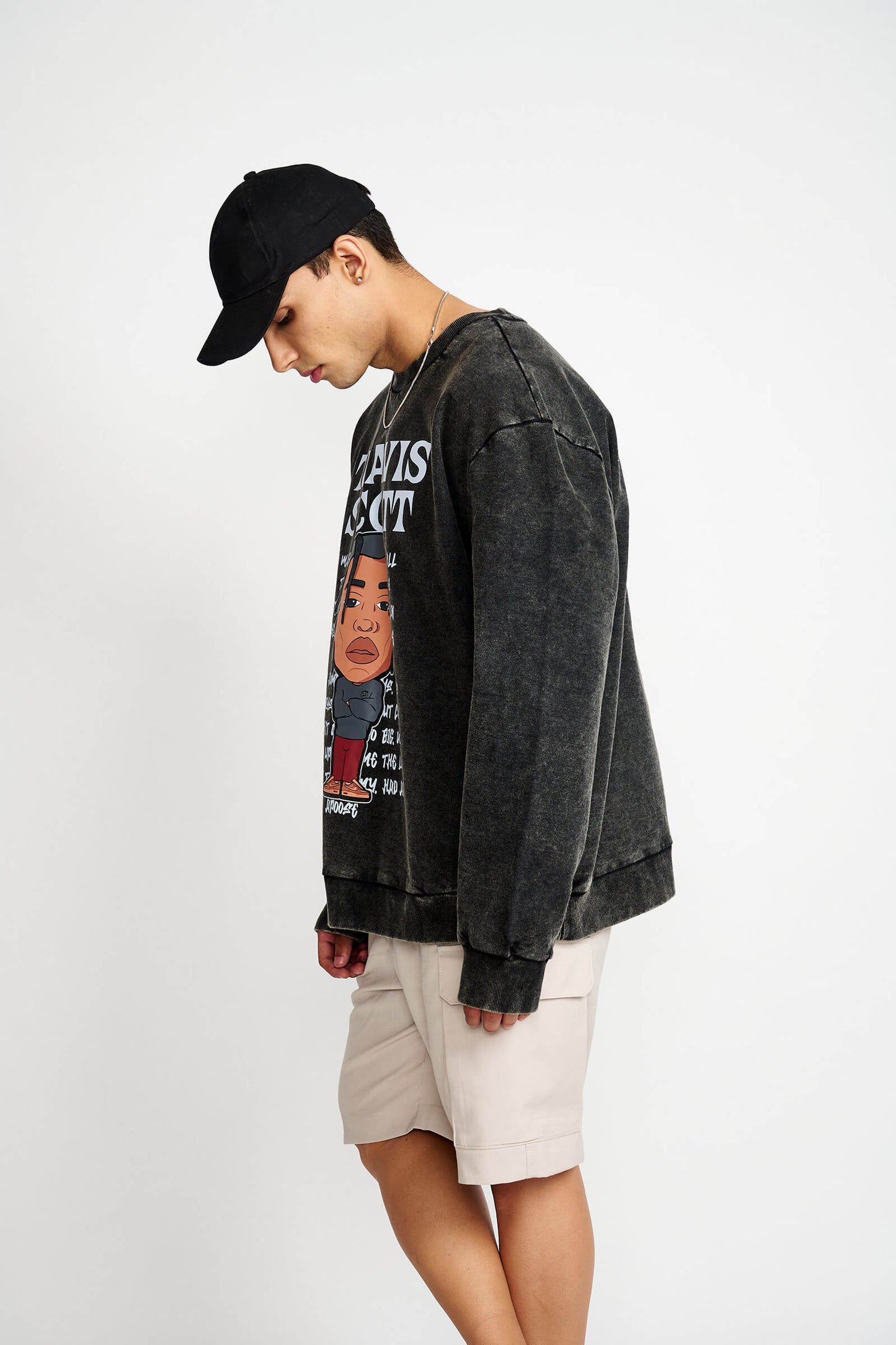 Travis Scott Faded Effect Heavyweight Sweatshirt