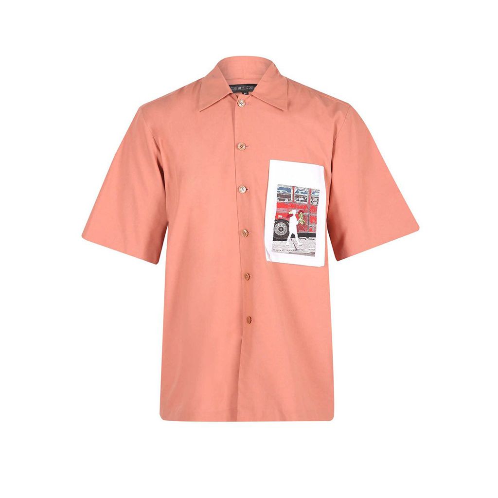 Handcrafted 'Missing Person' Safari Shirt (Salmon)