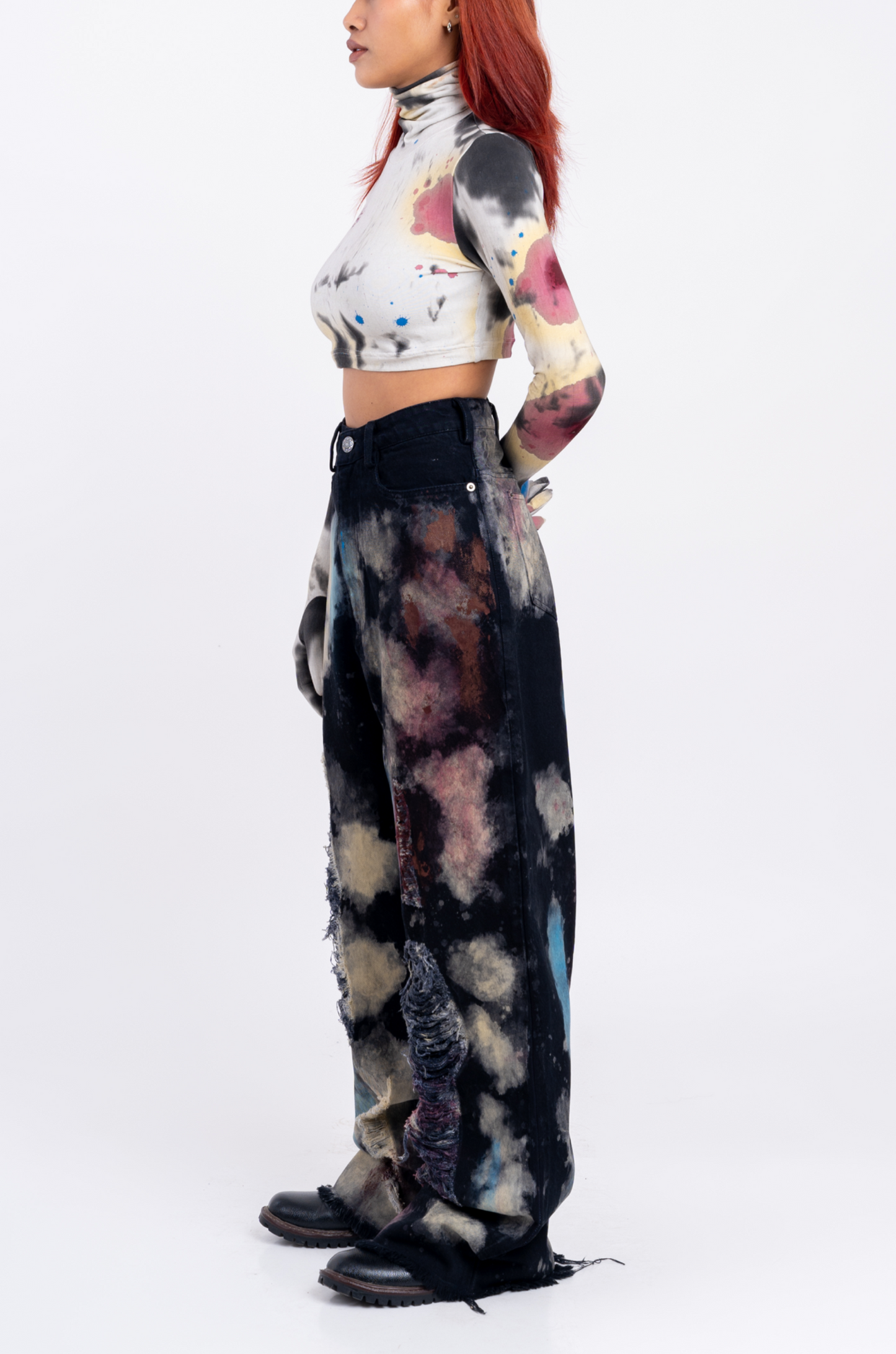 Blood Washed Second Skin Crop Top 2.0 (White)