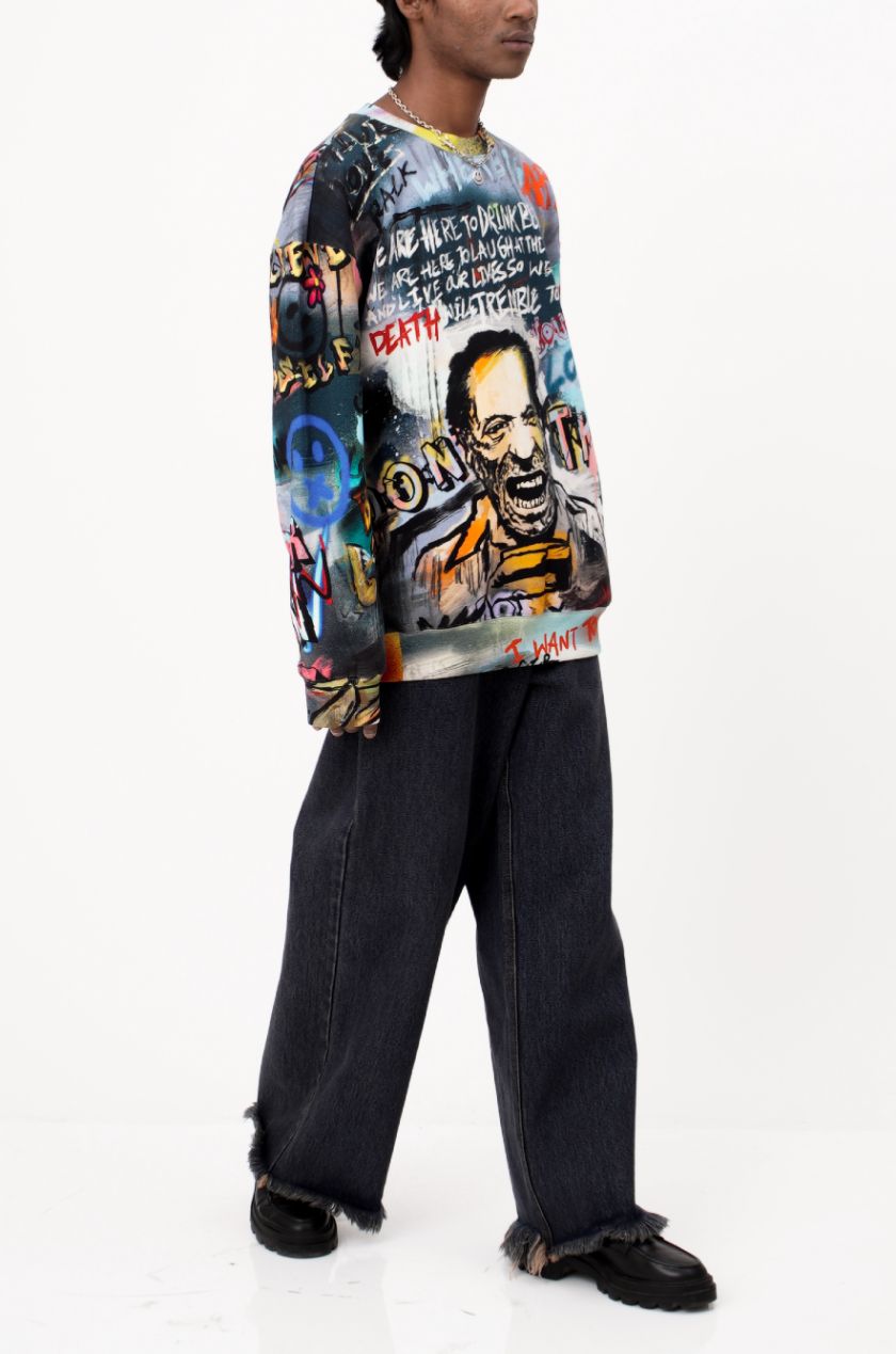 'Huemn City' Graffiti Sweatshirt