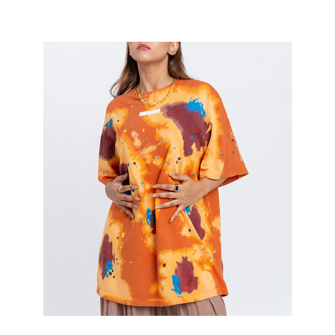 Huemn Blood Washed T-Shirt (Orange Tan)