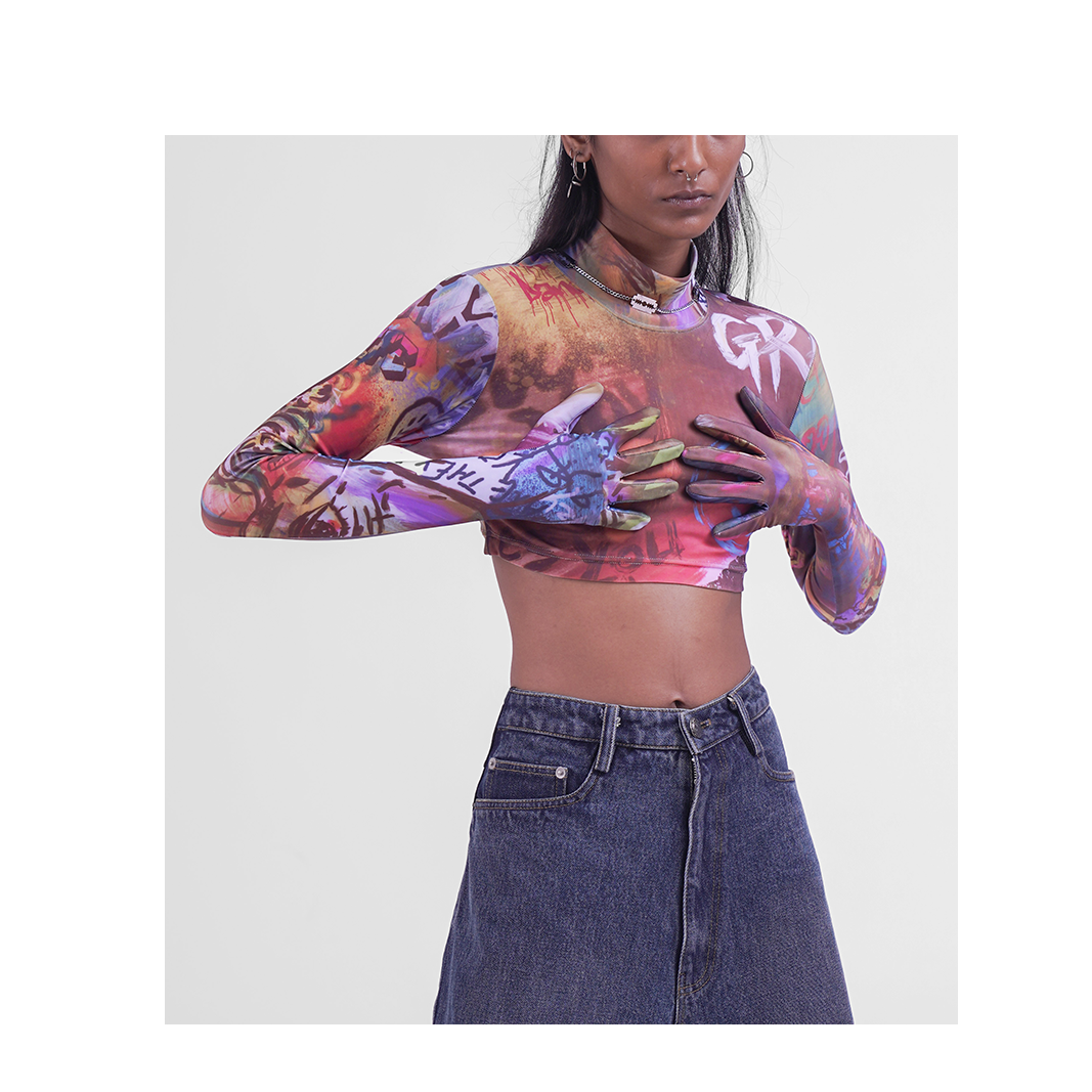 Second Skin Crop Top 2.0 (Graffiti)