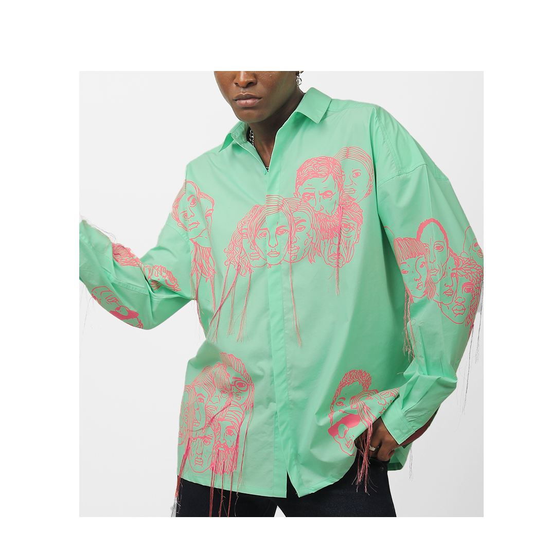 Handcrafted Diversity Stream Shirt (Mint)