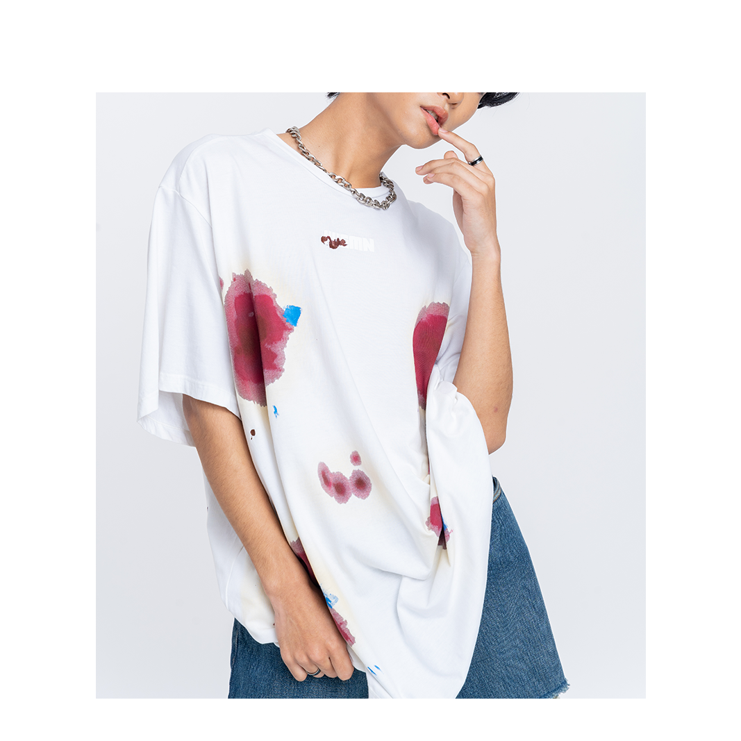Huemn Blood Washed T-Shirt (White)