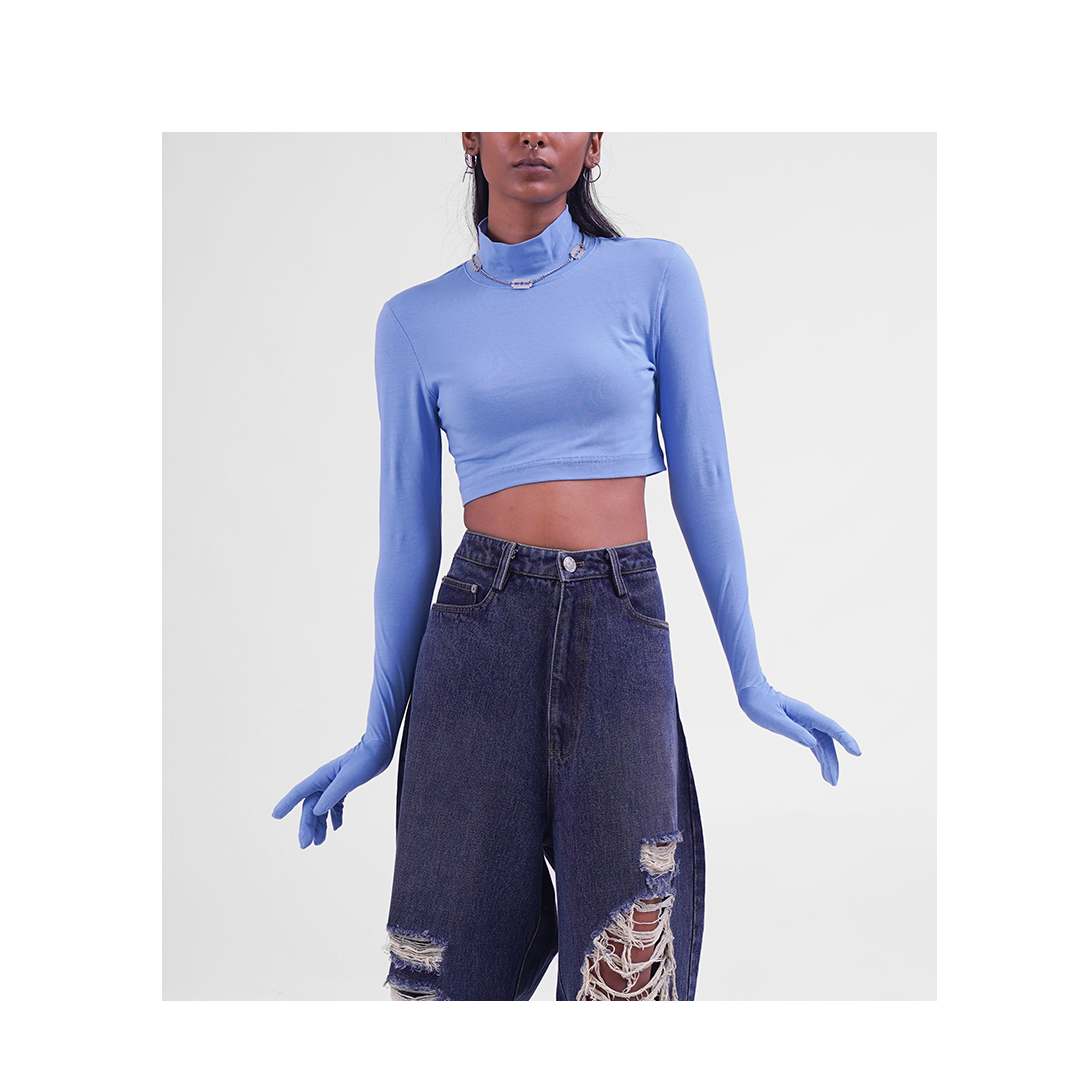 Second Skin Crop Top 2.0 (Powder Blue)