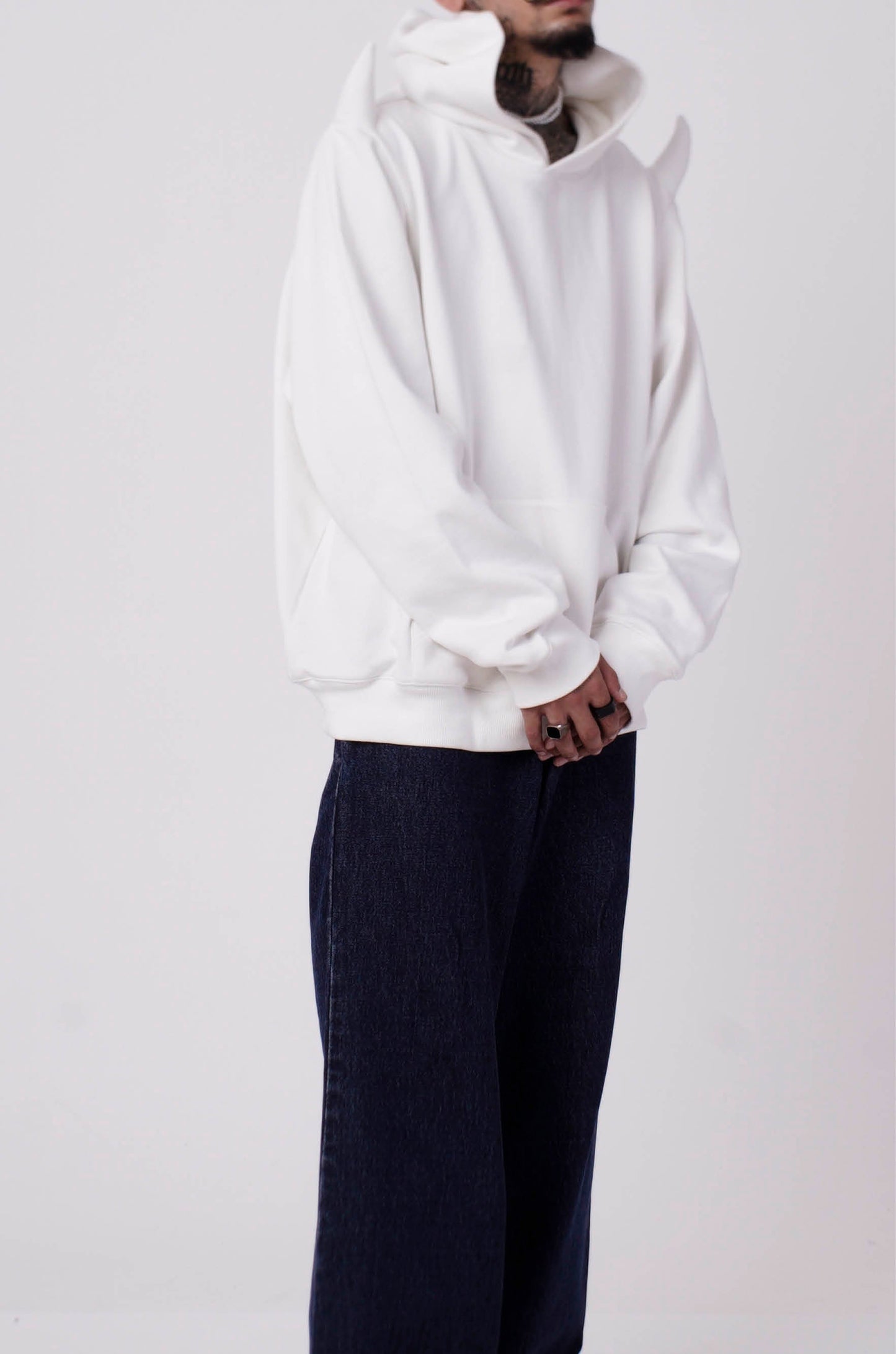 The Devil  Wears Huemn Hoodie (White)