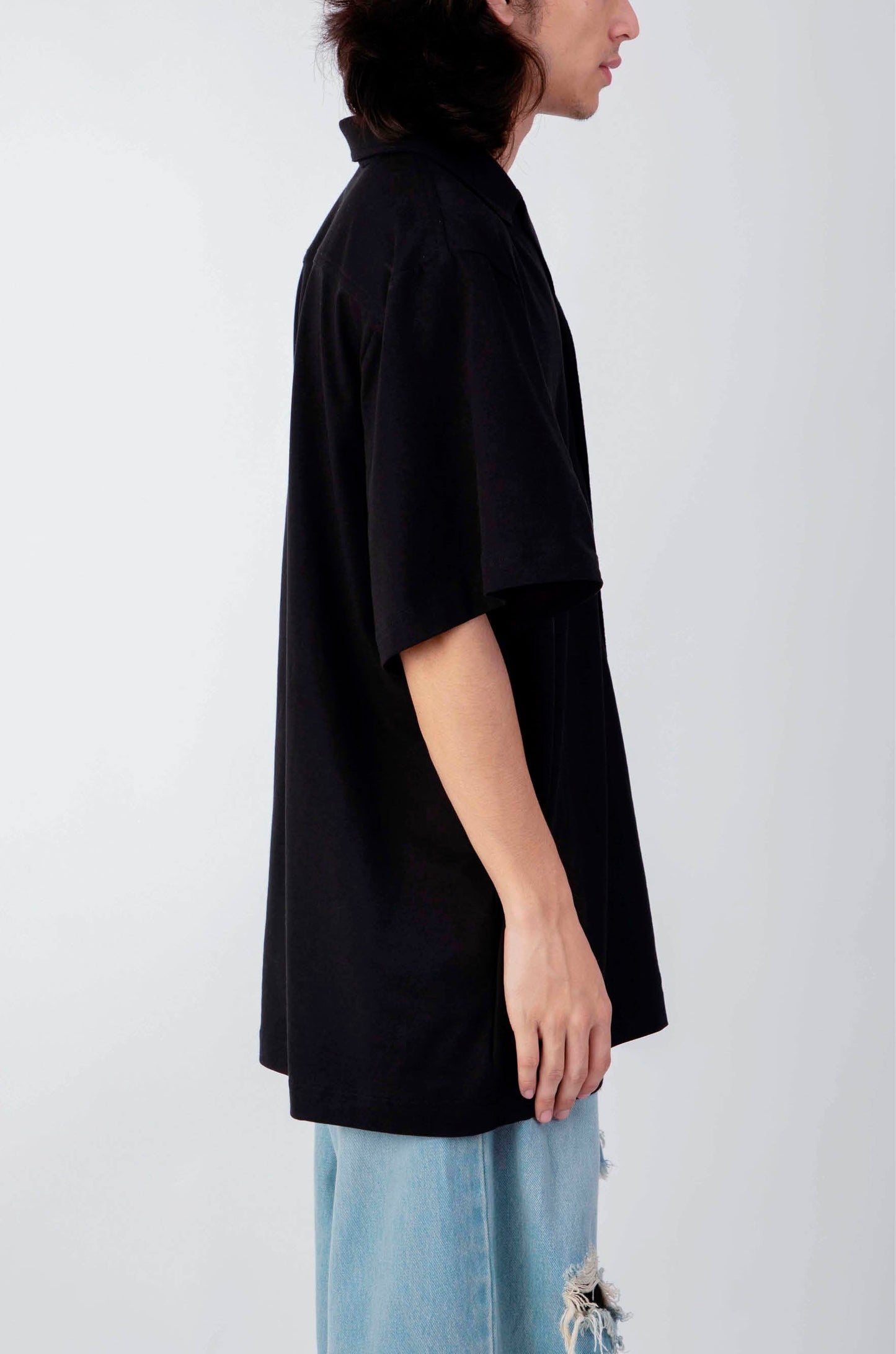 Huemn Gorilla Insignia Oversized Safari Shirt (Black)