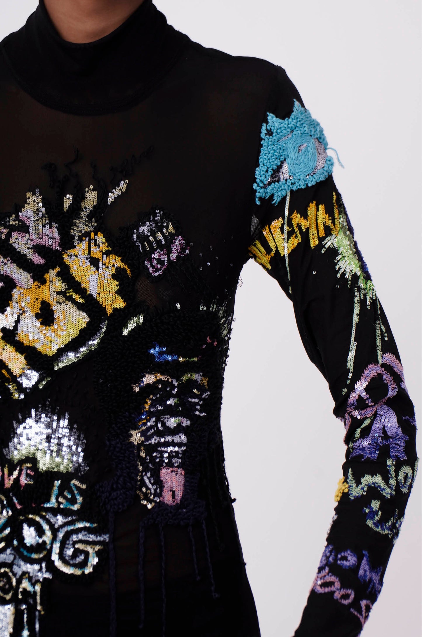 Handcrafted Second Skin Graffiti Dress