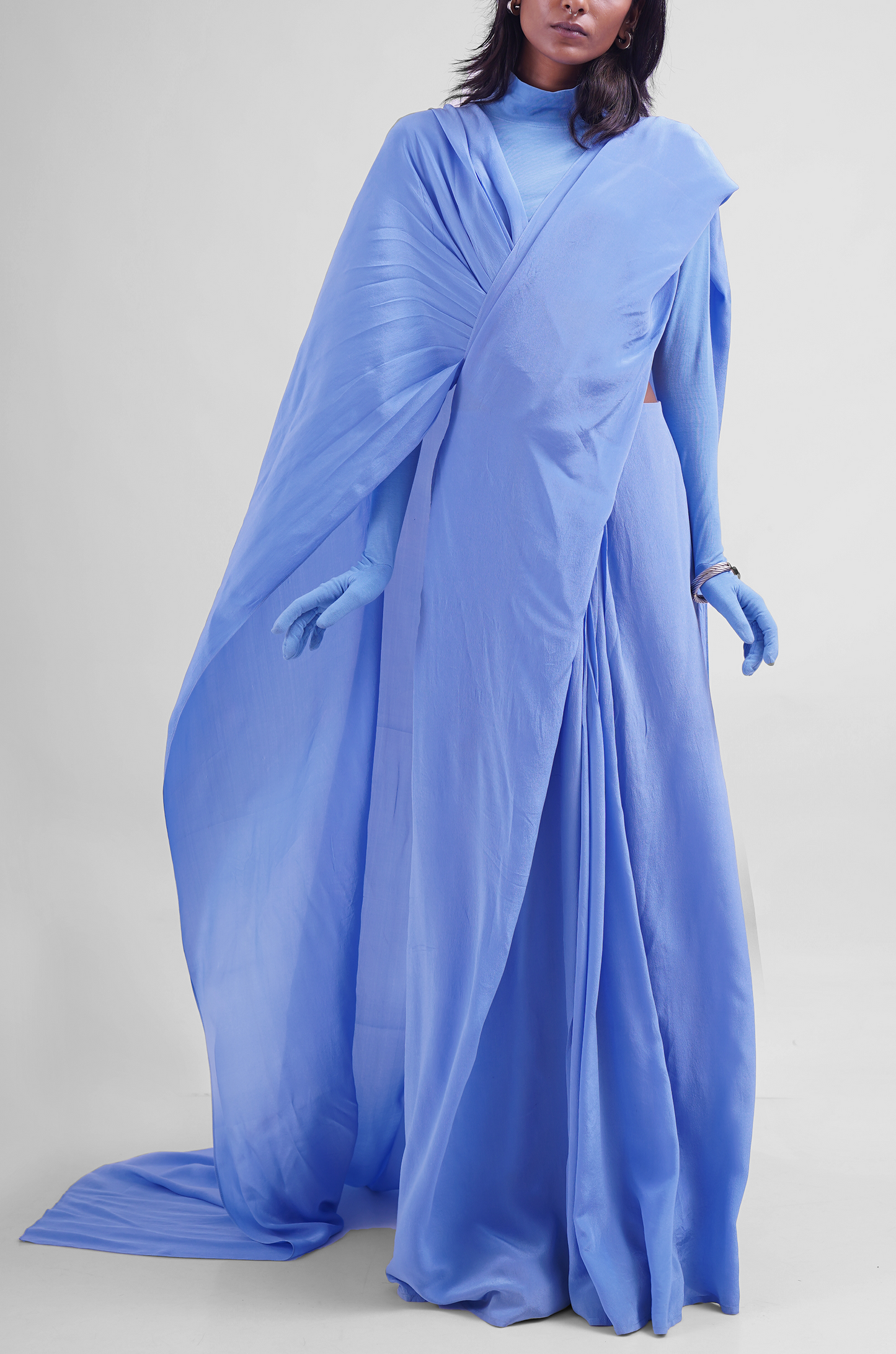 Hybrid Sari-Pants (Sky Blue)