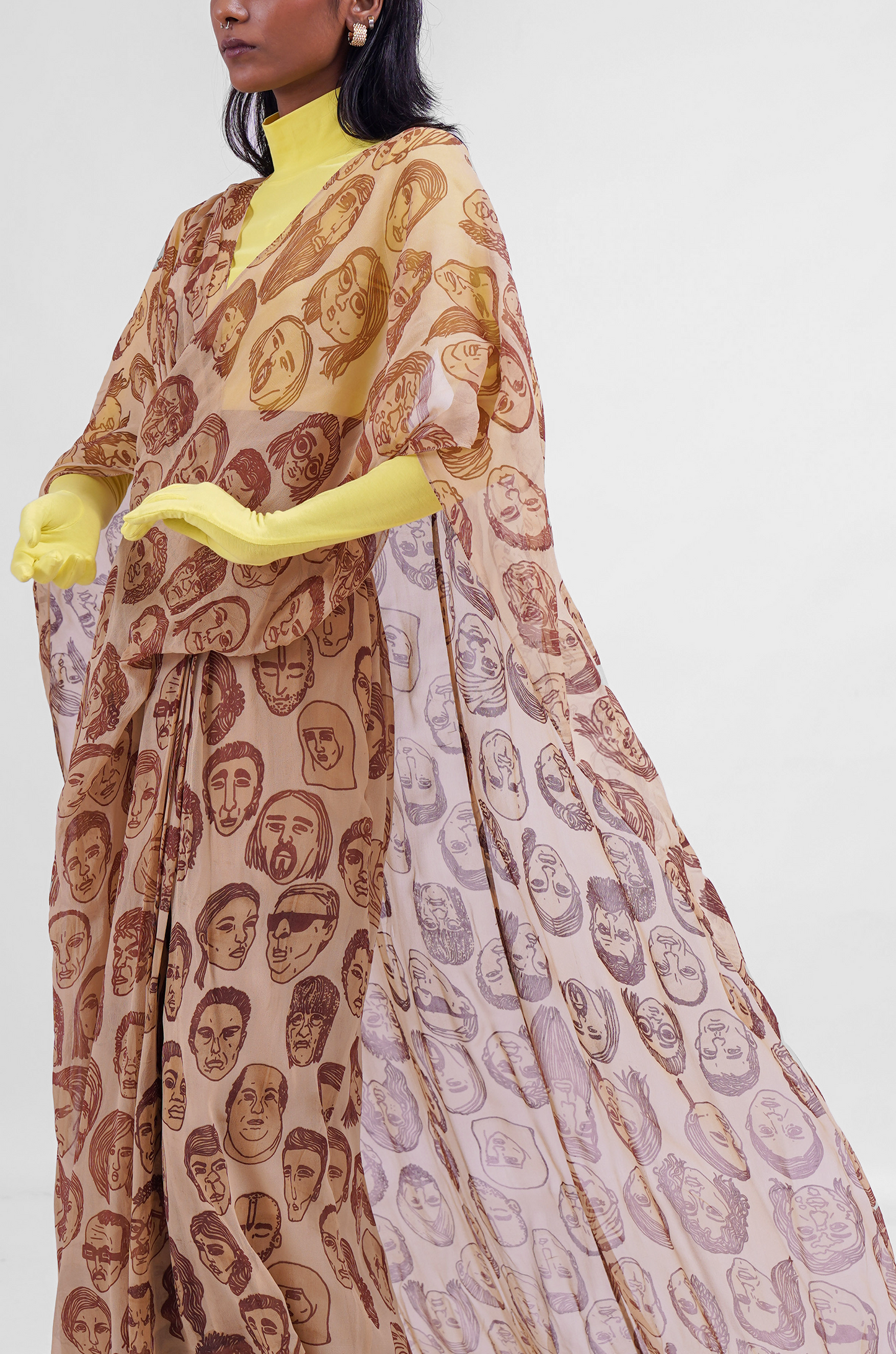 Diversity Hybrid Sari-Pants (Beige)