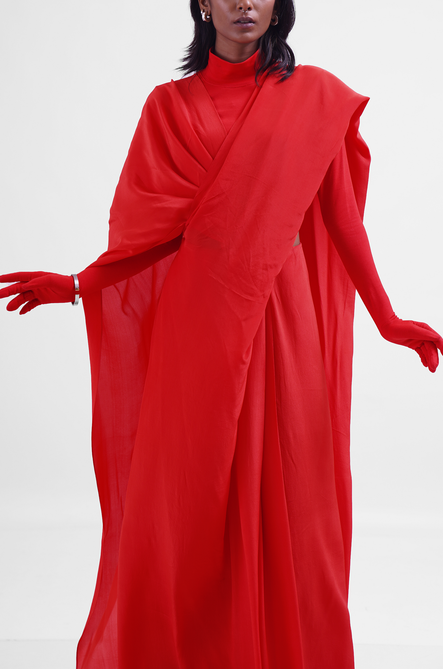 Hybrid Sari-Pants (Iconic Red)
