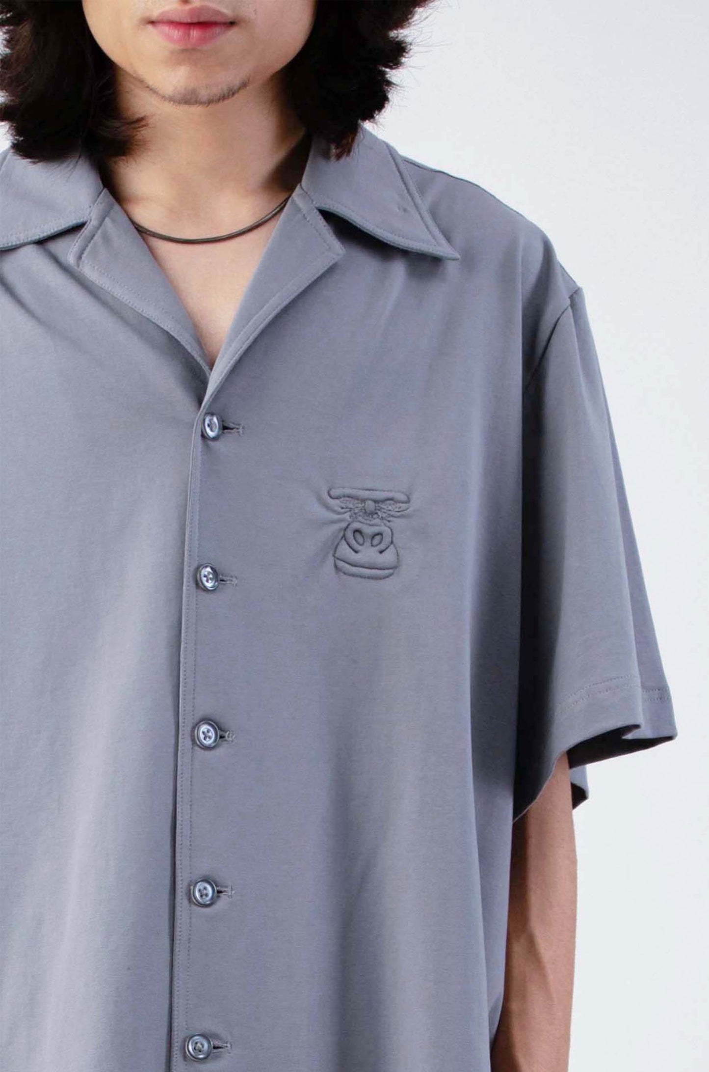 Huemn Gorilla Insignia Oversized Bowling Co-Ord Set (Grey)